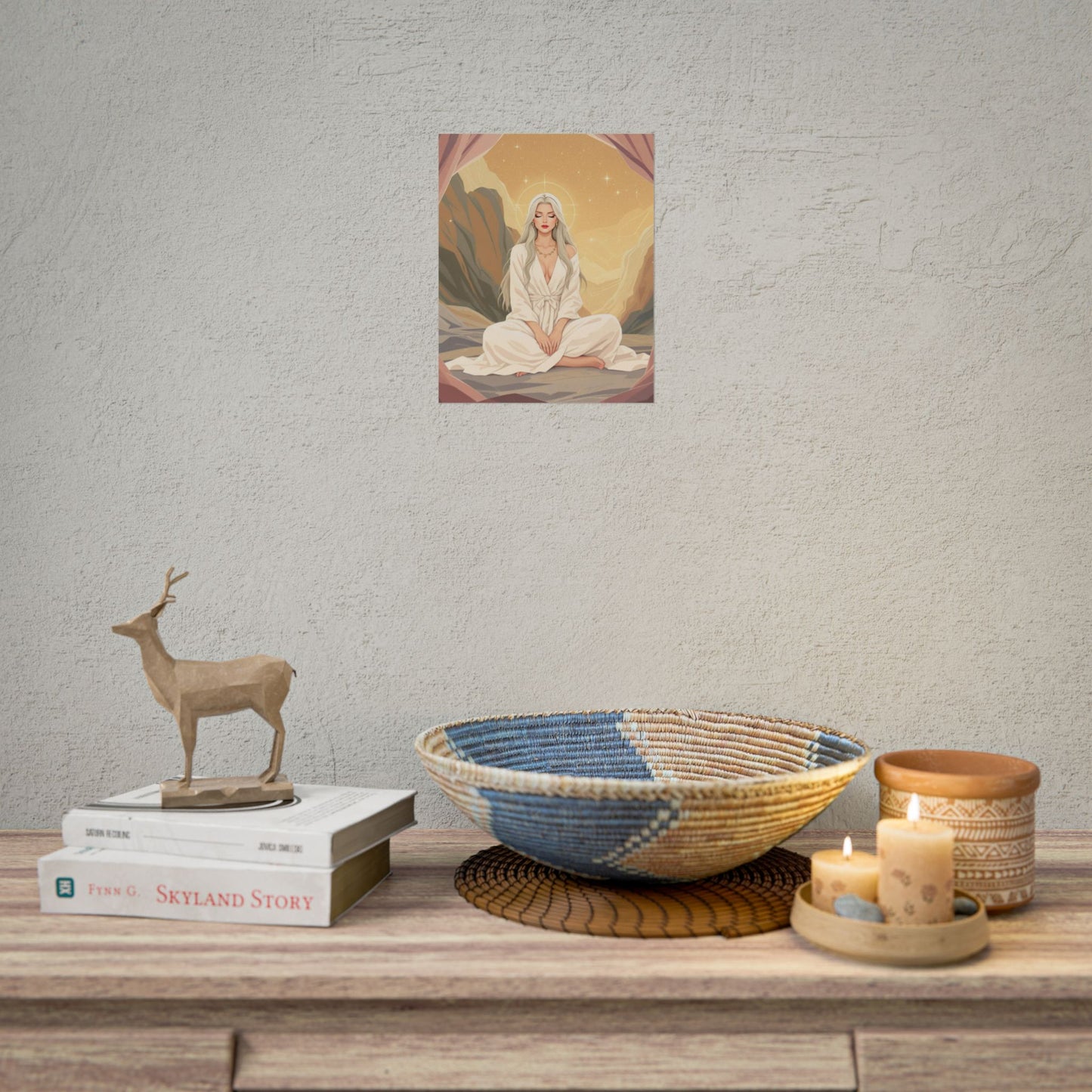 Spiritual Art Print, Meditation Poster, Wall Decor, Boho Home Decor, Zen Art, Gift for Her