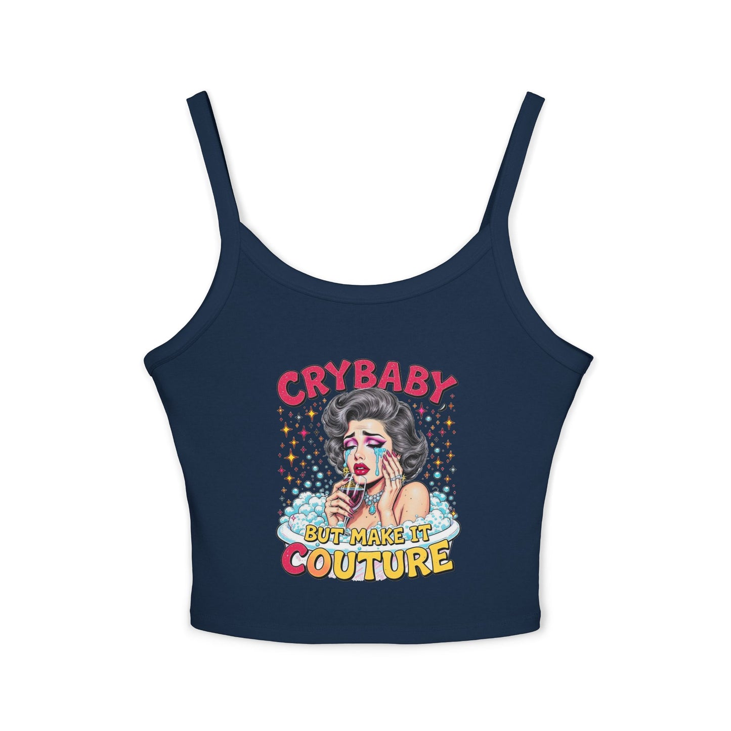 Couture Crybaby Tank Top, Women's Sleeveless Tee, Edgy Grunge Cami, Trendy Fashion Shirt, Cool Streetwear Vest