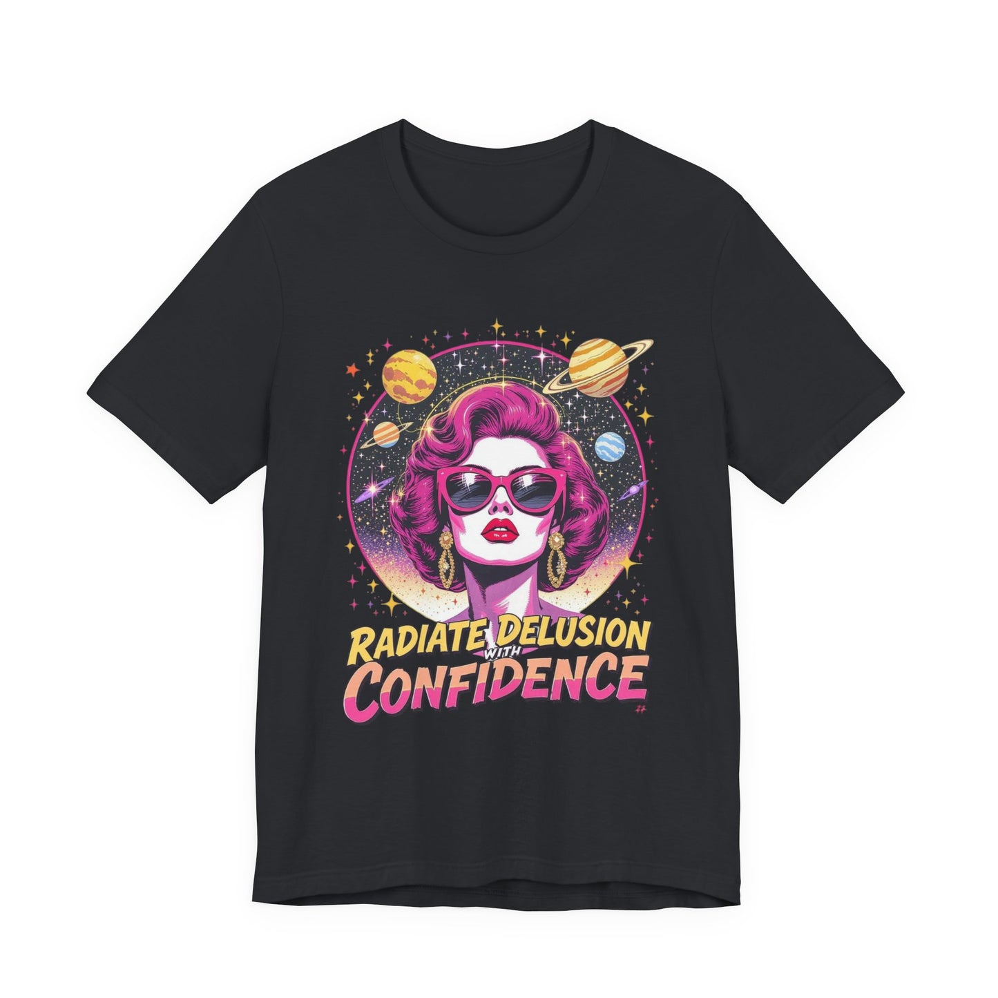 Radiate Confidence Tee - Unisex Jersey Short Sleeve T-Shirt, Vintage Style, Gift for Her, Fashion Statement, Casual Wear, Confidence Quote