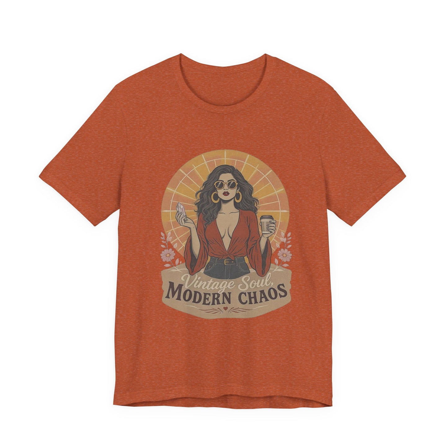 Vintage Soul Tee: Express Your Modern Chaos, Graphic Unisex T-Shirt for Trendsetters, Casual Wear, Gift for Her, Music Lovers