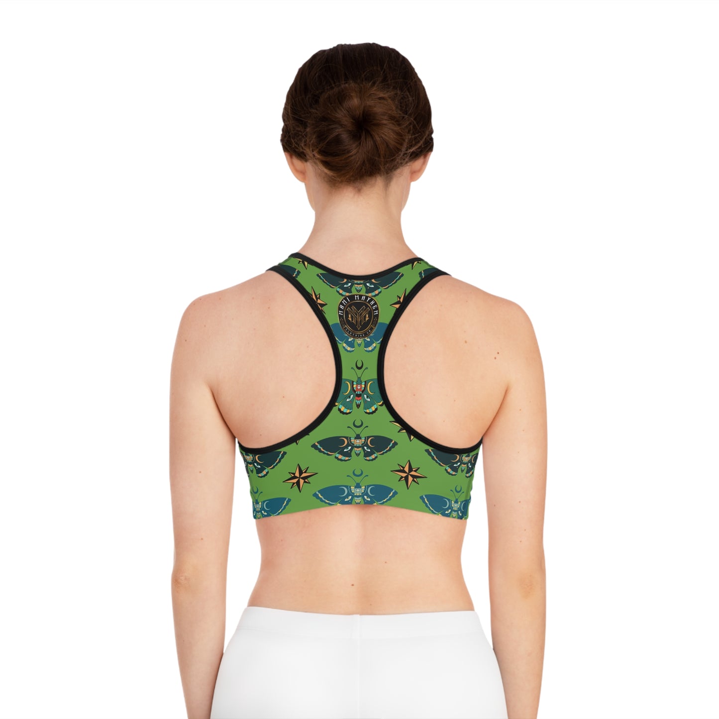 Tattoo Butterfly Sports Bra, Yoga Bra, Workout Top, Gym Fashion, Athletic Wear, Fitness Apparel