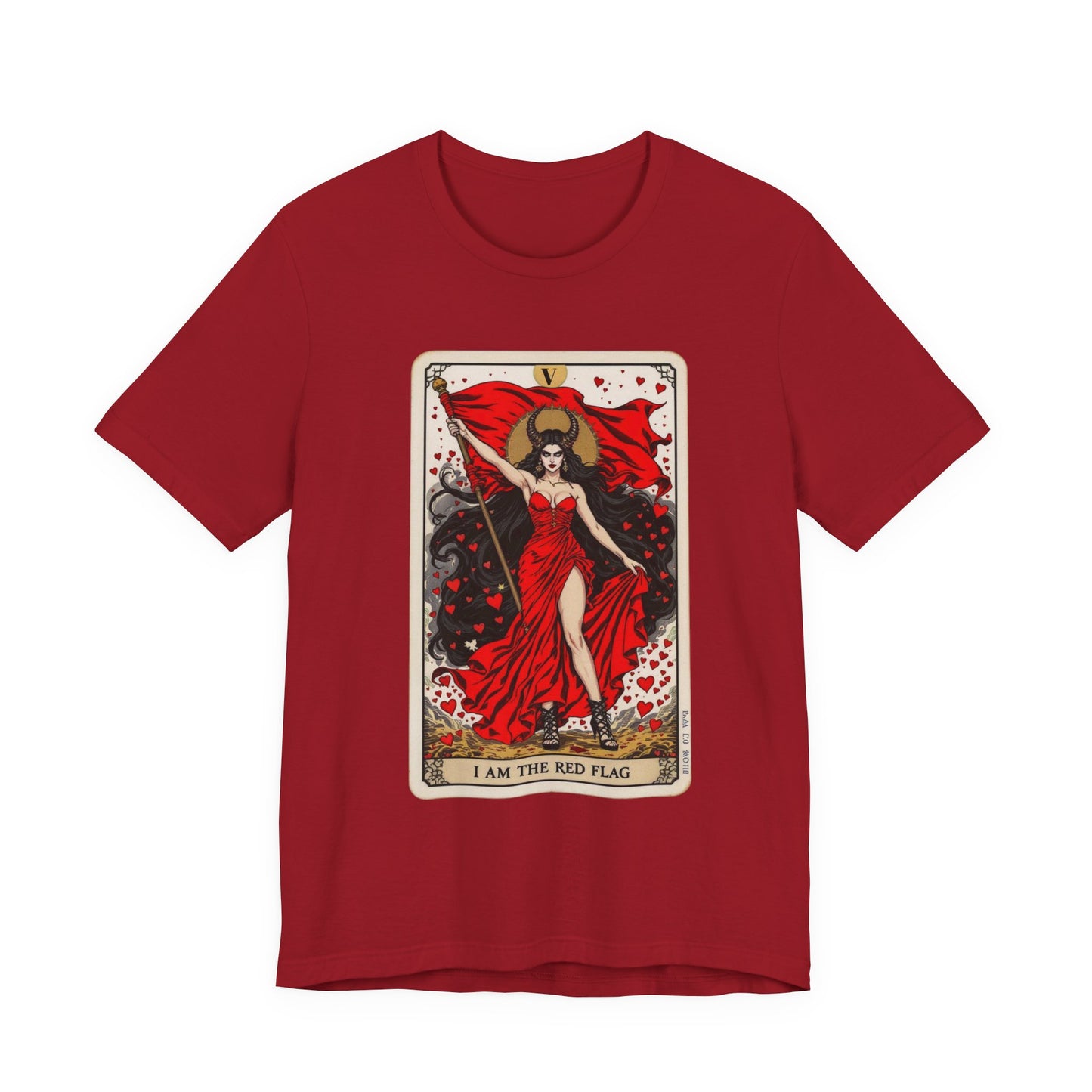 Red Flag Goddess Tee | Unisex Jersey Shirt, Feminist Gift, Statement Top, Occasional Wear, Bold Fashion