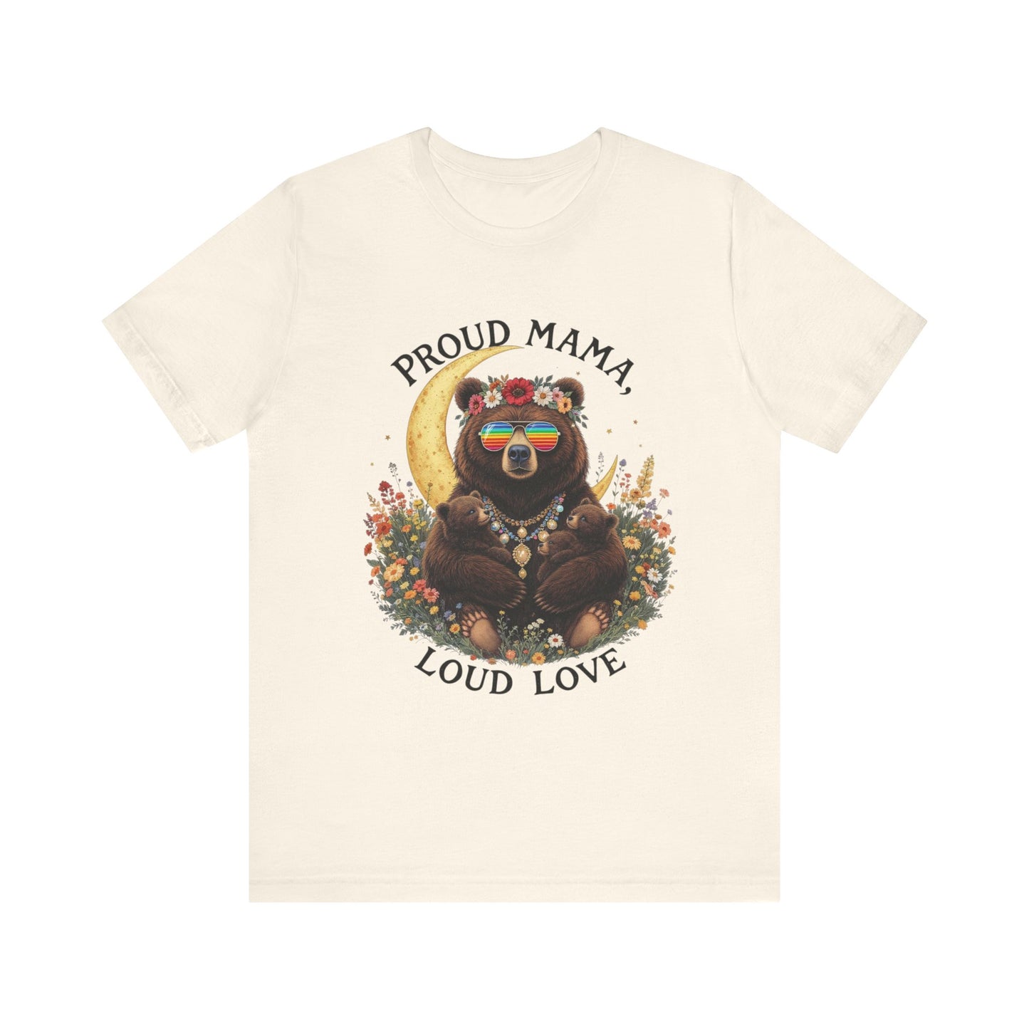 Proud Mama Bear Tee, Bear Lovers T-Shirt, Nature Lover Shirt, Fun Graphic Tee, Gift for Mom, Casual Summer Attire
