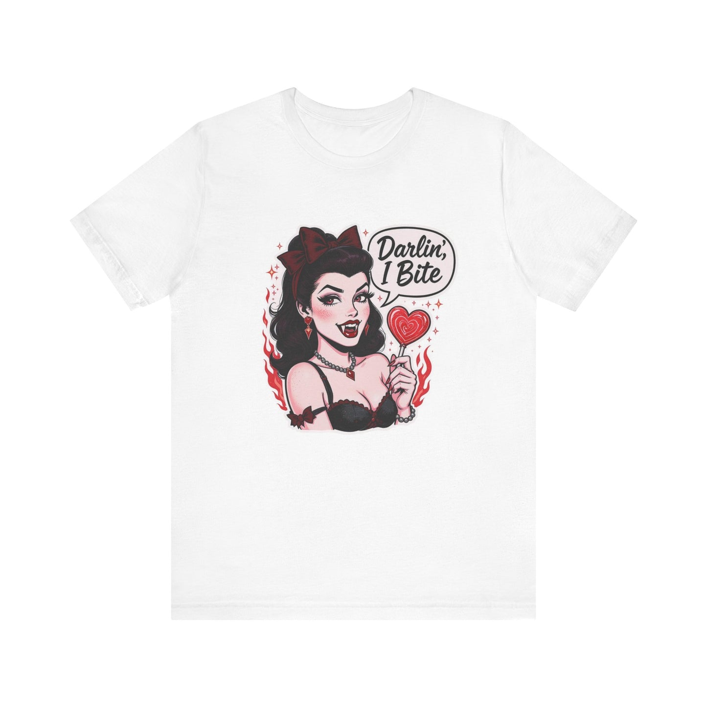 Vintage Pin-Up Graphic Tee, Fun Cartoon Shirt, Gift for Her, Casual Summer Wear, Halloween Costume, Cute Statement Tee