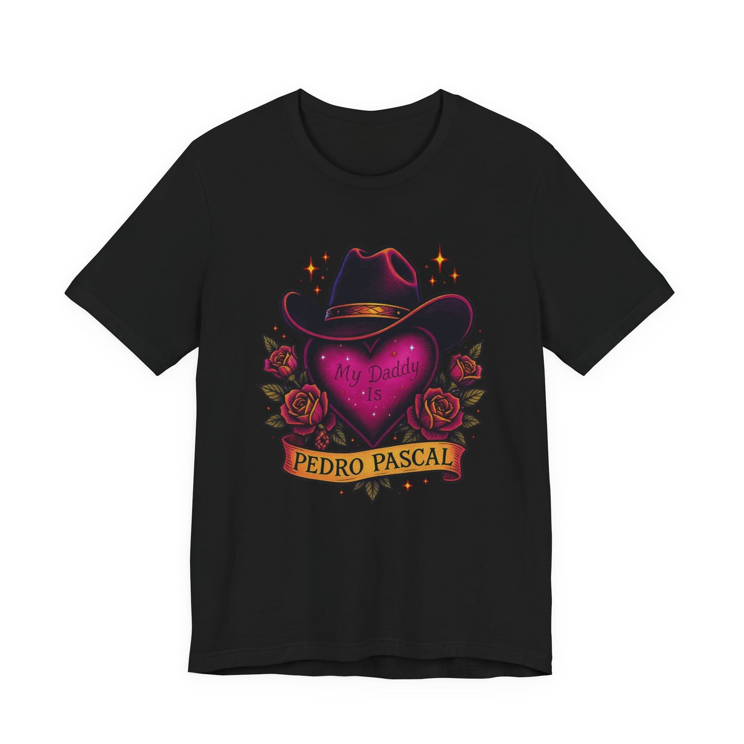 Pedro Pascal Cowboy Heart Tee, Unisex T-Shirt, Perfect Gift for Fans, Casual Wear, Valentine's Day Apparel