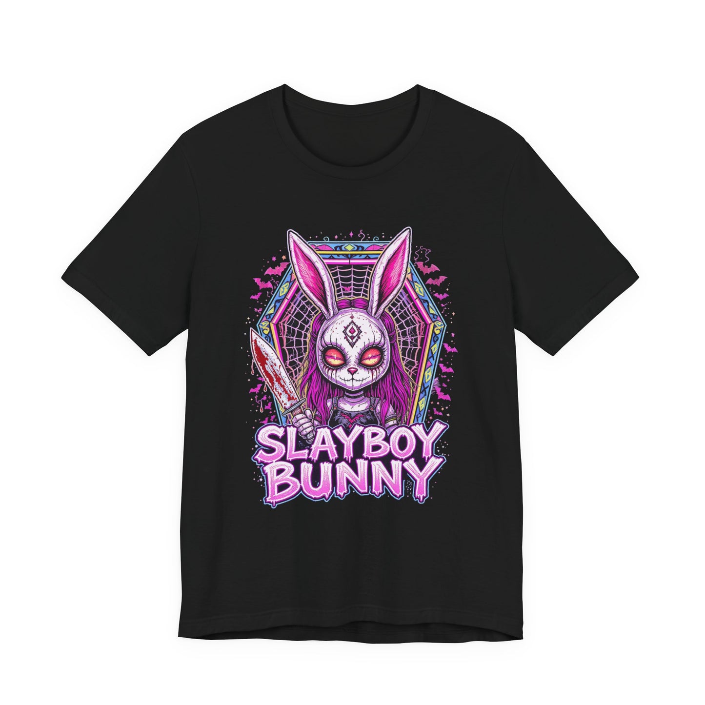 Slayboy Bunny T-Shirt - Unisex Jersey Tee, Funny Graphic Tee, Gift for Bunny Lovers, Halloween Outfit, Statement Shirt