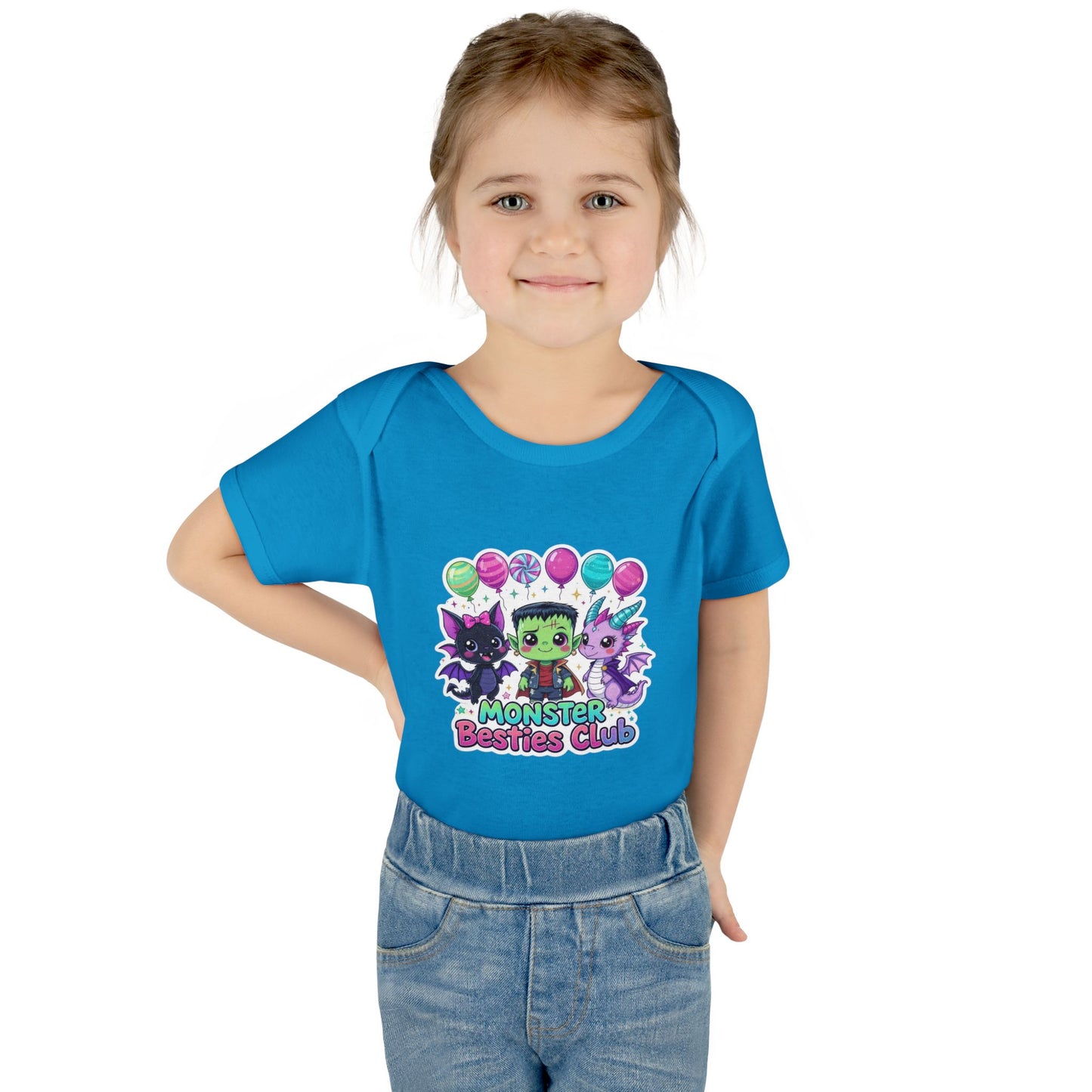 Adorable Monster Themed Baby Bodysuit