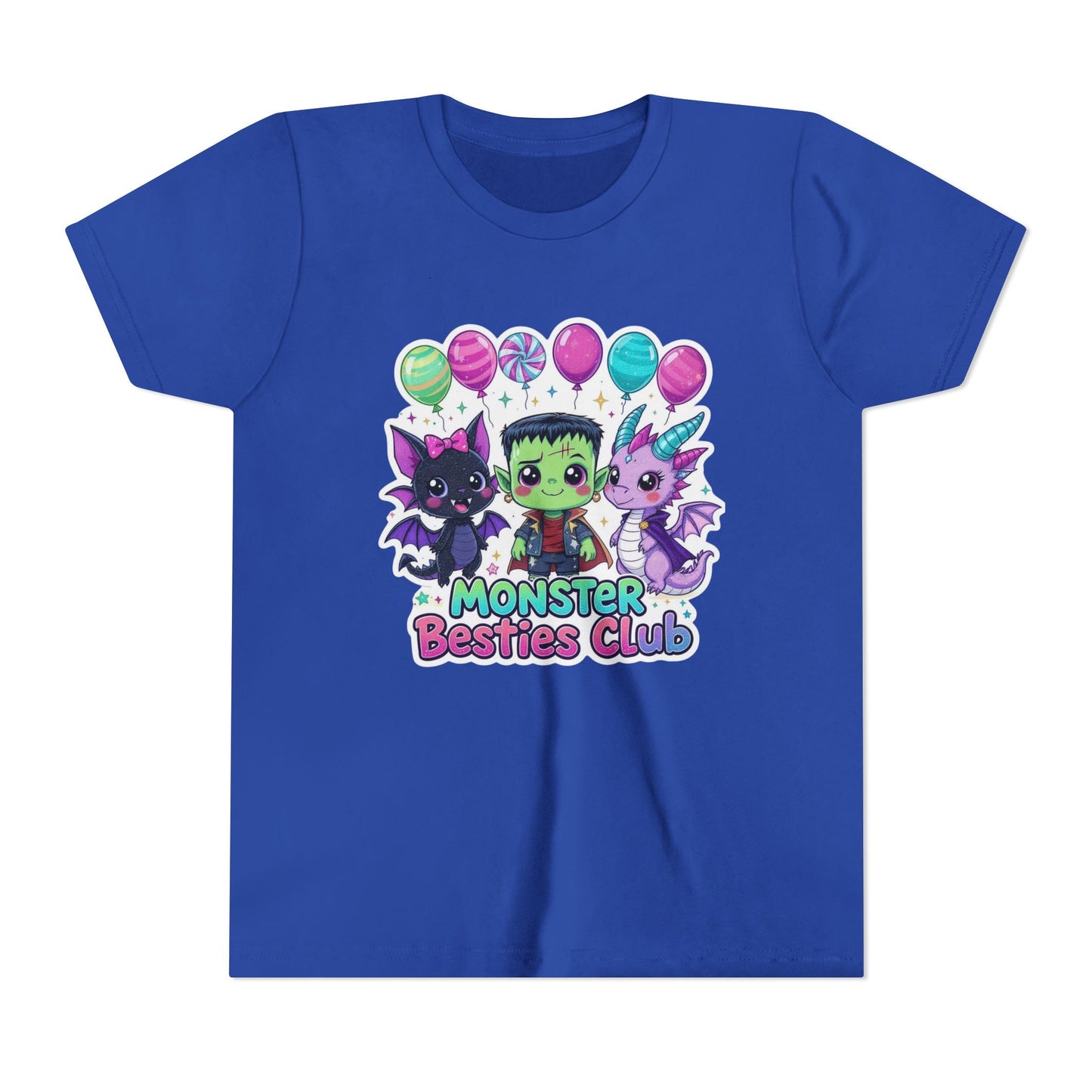 Monster Besties Club Halloween Tee, Kids Shirt, Children's Costume, Spooky Friends Graphic Top, Scary Creatures T-Shirt