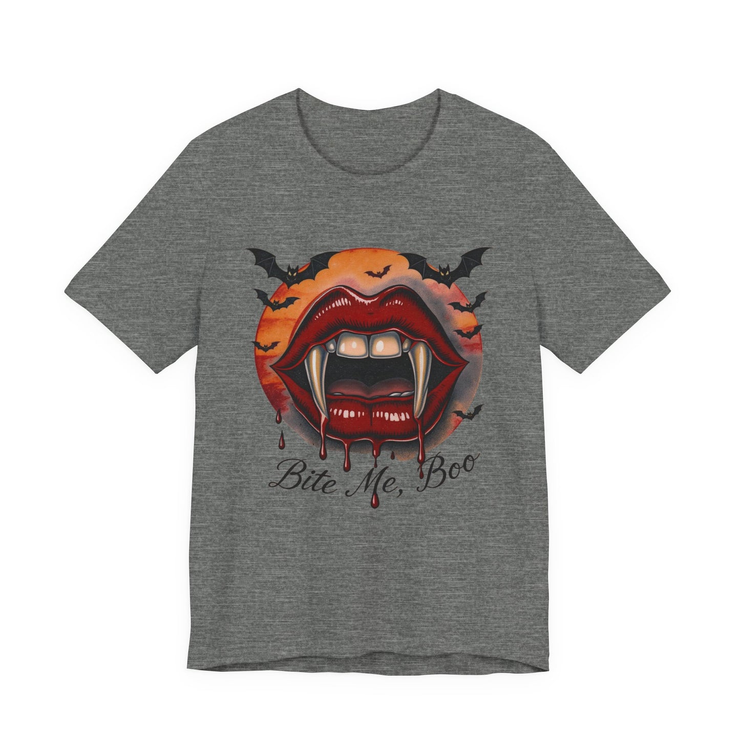 Halloween Graphic Tee, Bite Me Boo T-Shirt, Spooky Shirt, Unisex Casual Wear, Cute Halloween Top, Fall Festival Apparel