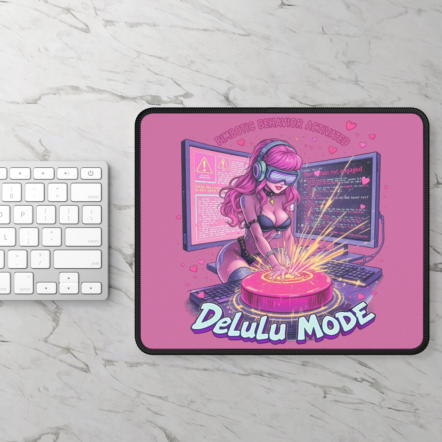 Vibrant Gaming Mouse Pad with 'Delulu Mode' Design - Perfect for Gamers, Streamers, Desk Decor, Birthday Gift, Home Office