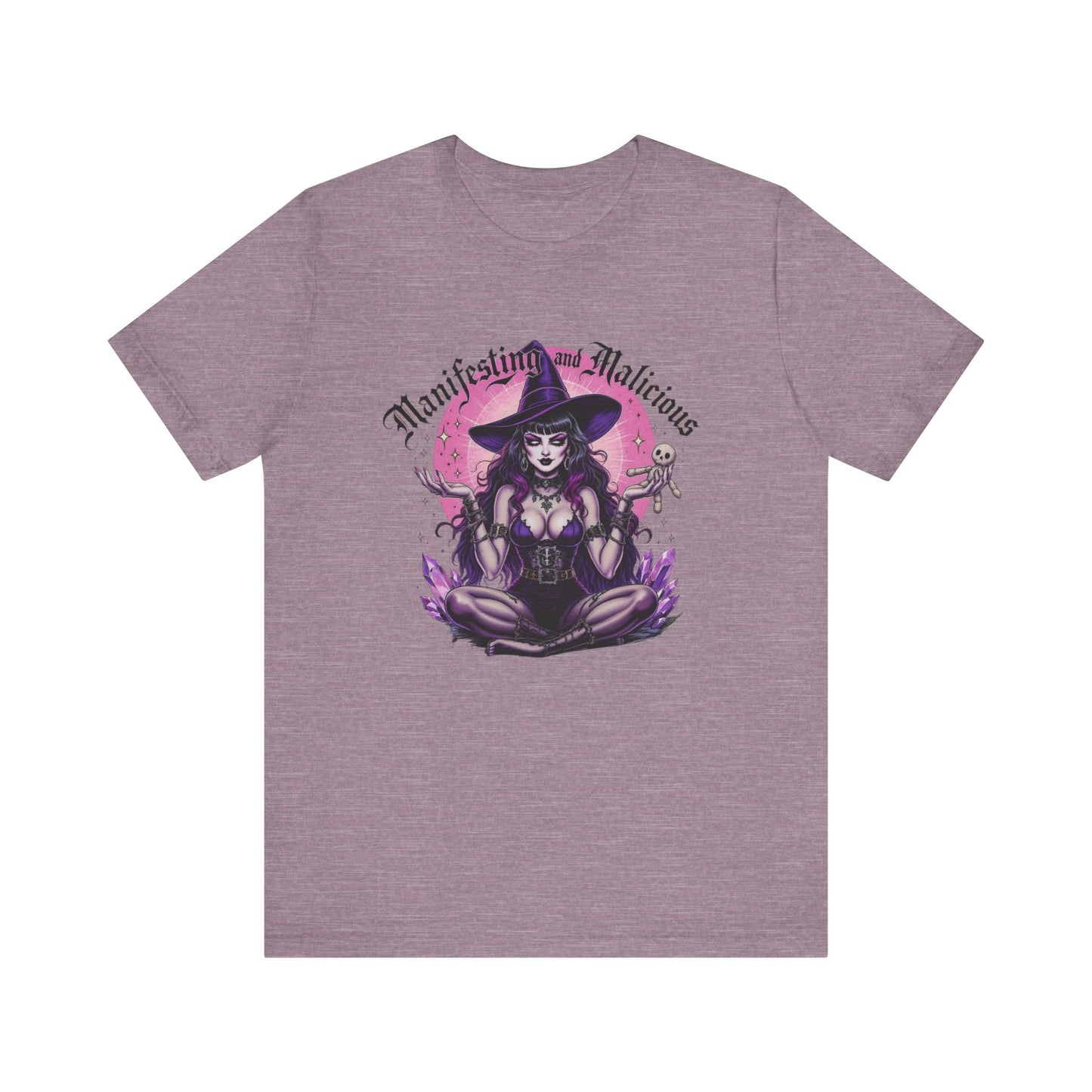 Witchy Manifesting Tee, Unisex Short Sleeve Shirt, Magician Graphic T-Shirt, Boho Style Top, Halloween Gift, Spiritual Empowerment Apparel