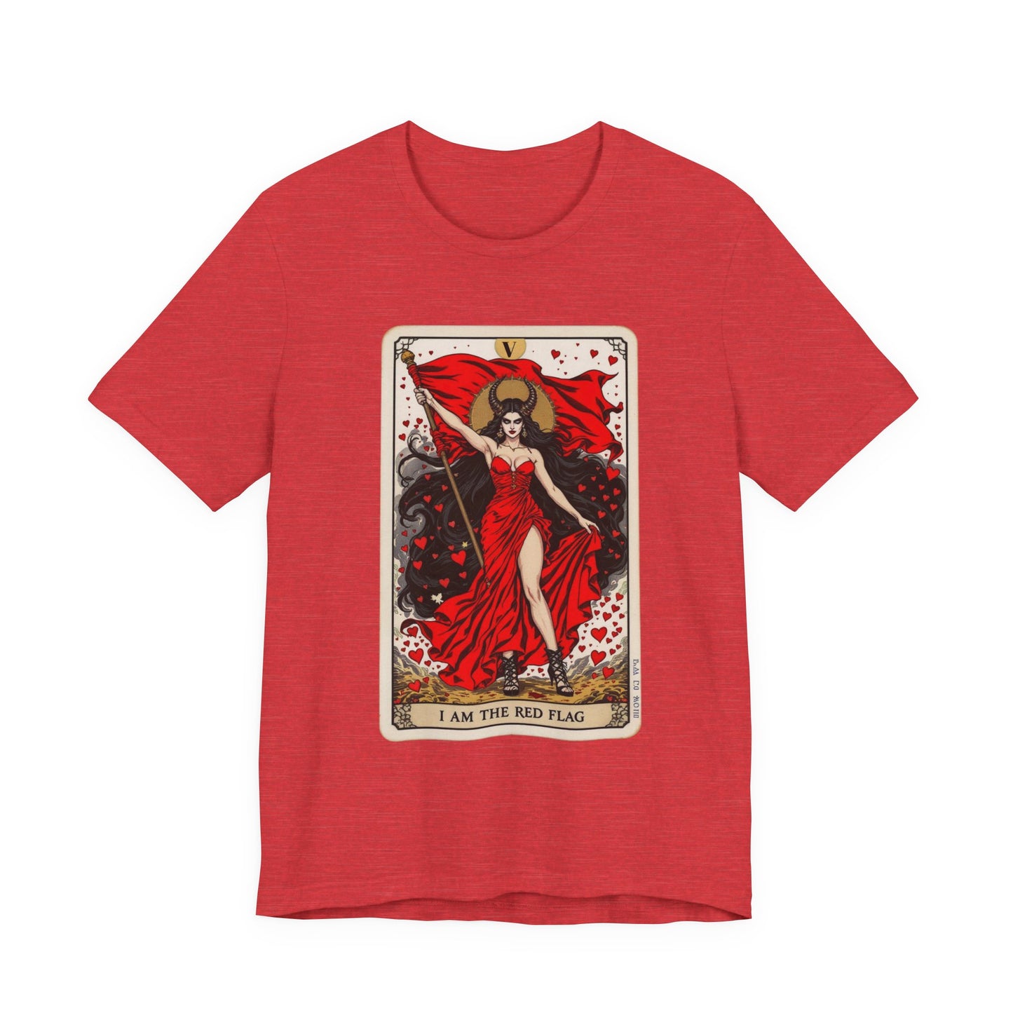 Red Flag Goddess Tee | Unisex Jersey Shirt, Feminist Gift, Statement Top, Occasional Wear, Bold Fashion