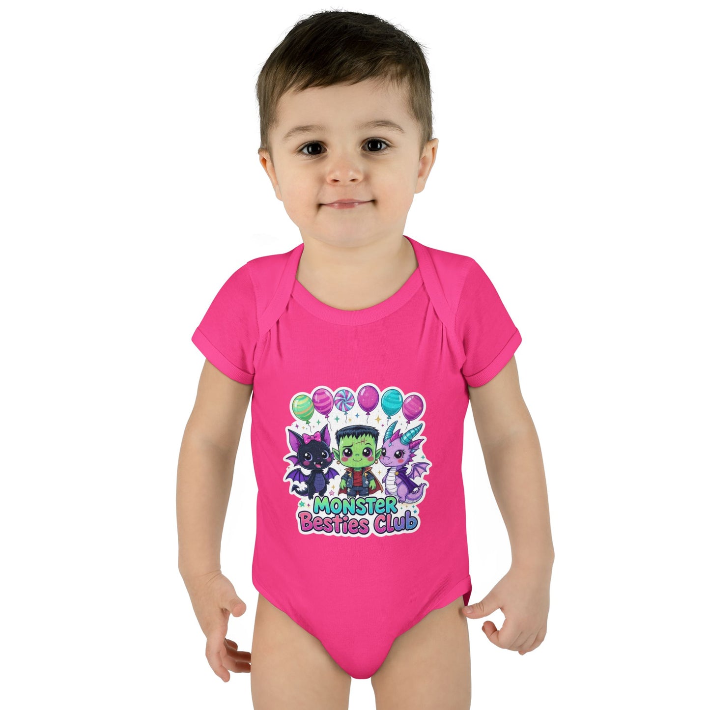 Adorable Monster Themed Baby Bodysuit