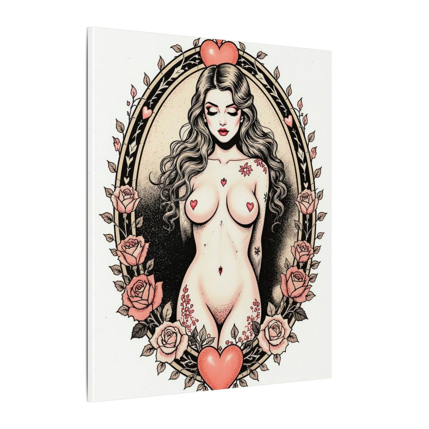 Elegant Art Canvas Print, Wall Decor, Bedroom Art, Romantic Gift, Valentine's Day Decor, Unique Home Décor