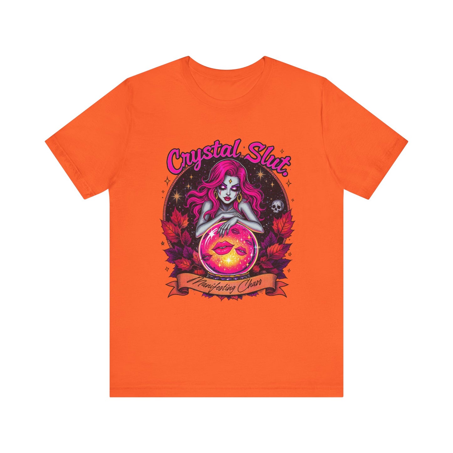 Crystal Slut Graphic Tee, Fun Halloween Shirt, Spooky Season Apparel, Gift for Witch Lovers, Unisex Halloween T-Shirt