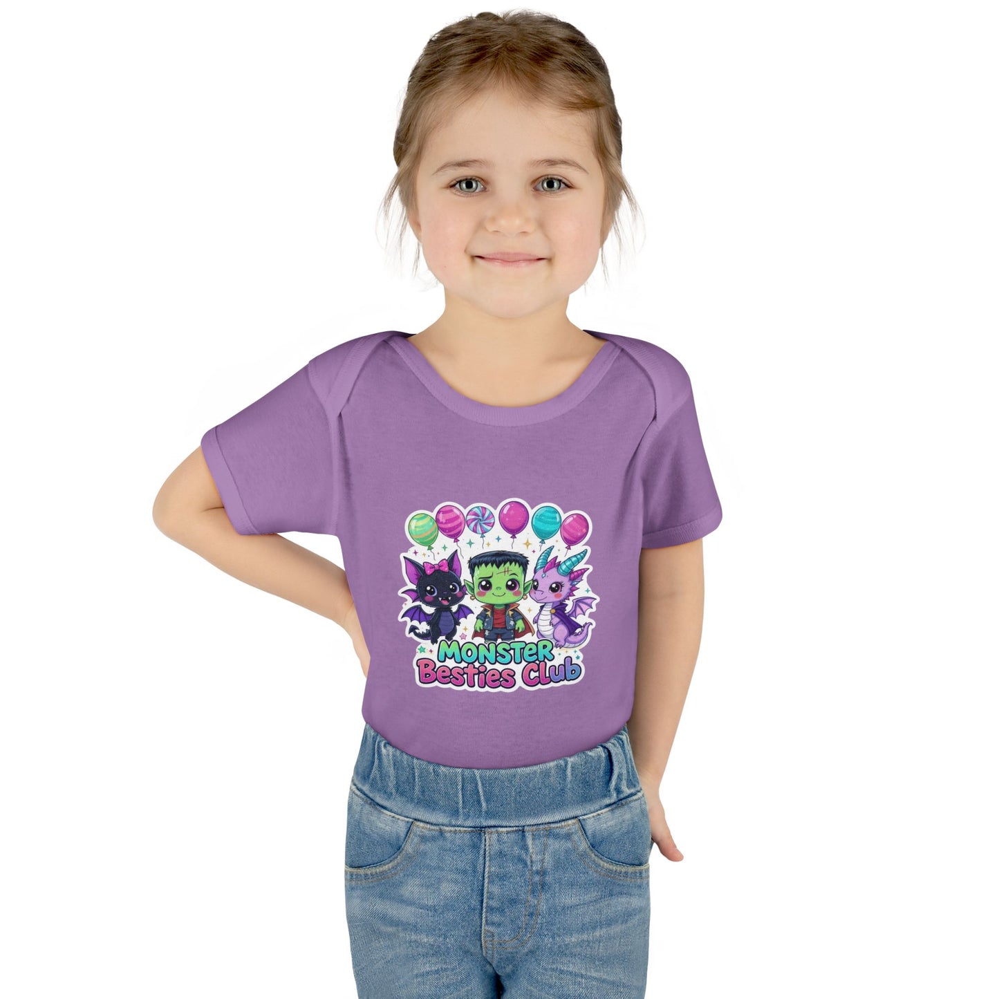 Adorable Monster Themed Baby Bodysuit