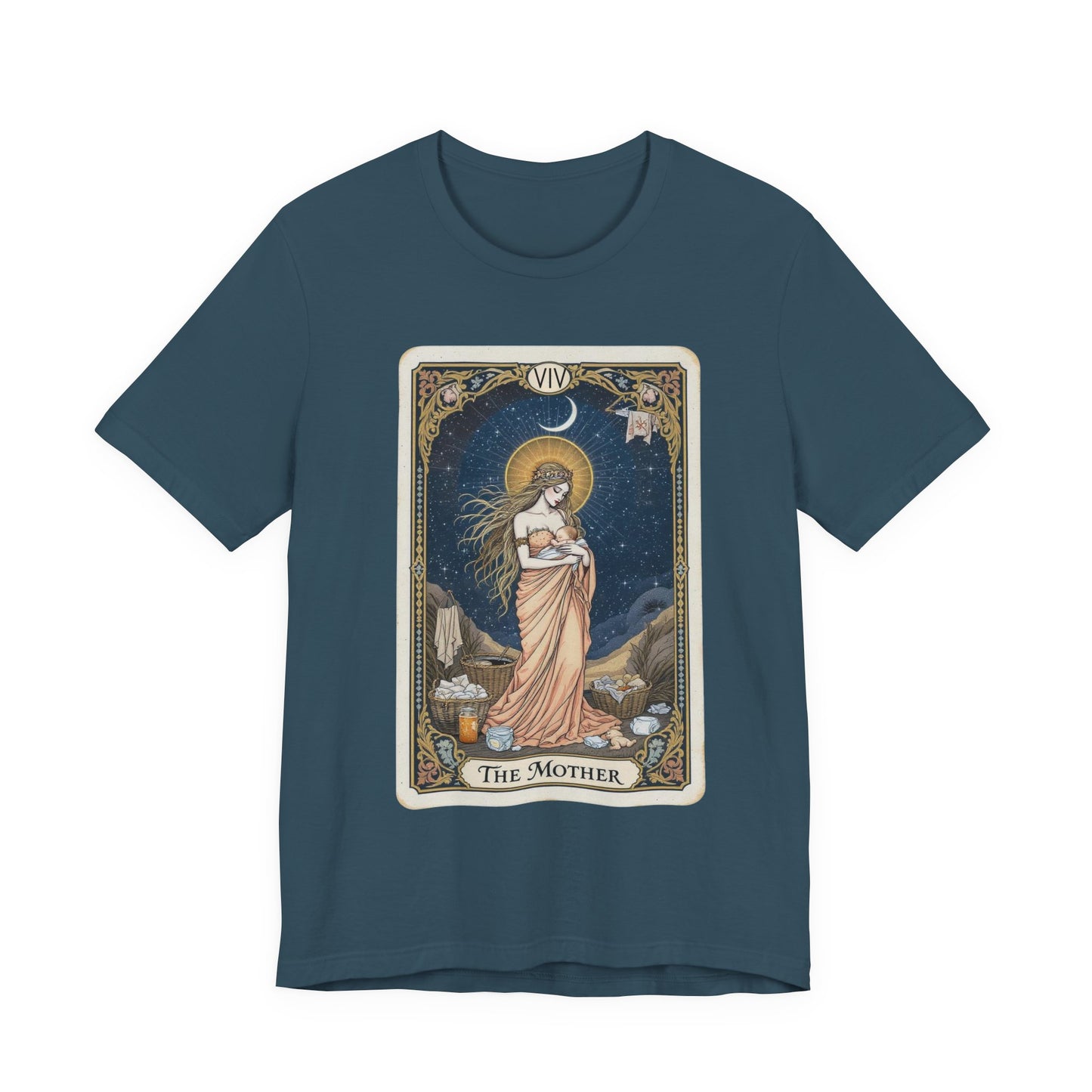 Motherly Love Tee, Comfortable Unisex T-Shirt, Tarot Card Design, Gift for Moms, Birthday Present, Bohemian Style, Casual Wear