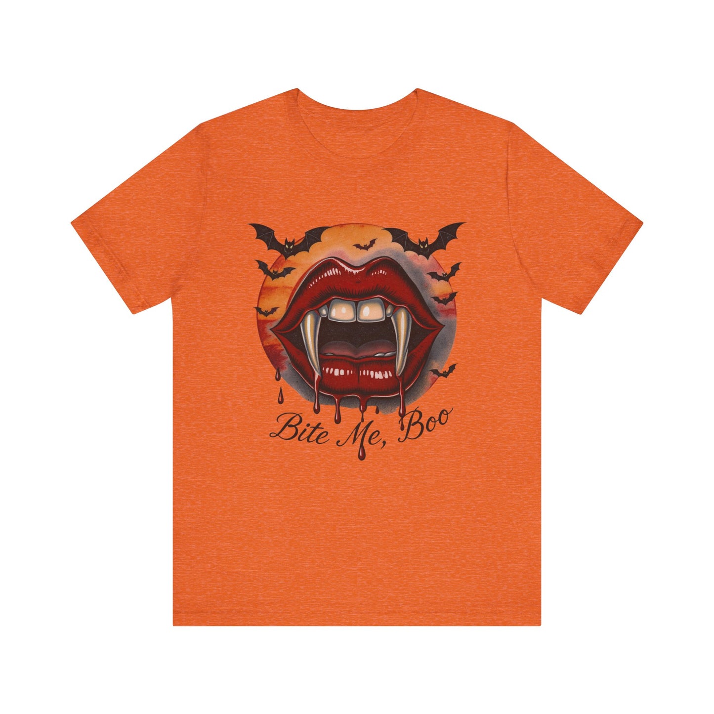 Halloween Graphic Tee, Bite Me Boo T-Shirt, Spooky Shirt, Unisex Casual Wear, Cute Halloween Top, Fall Festival Apparel