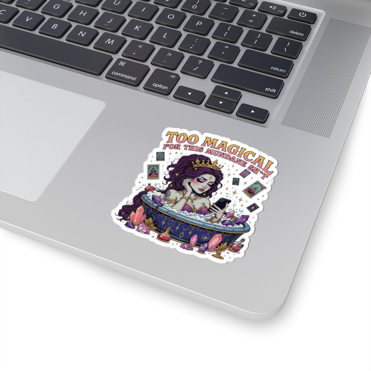 Too Magical Kiss-Cut Stickers | Cute Bathing Beauty, Witchy Aesthetic, Bubble Bath Decor, Laptop & Water Bottle Stickers