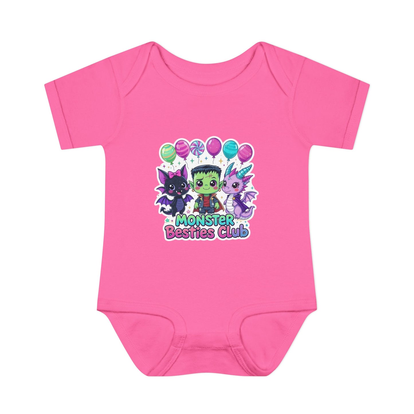 Adorable Monster Themed Baby Bodysuit