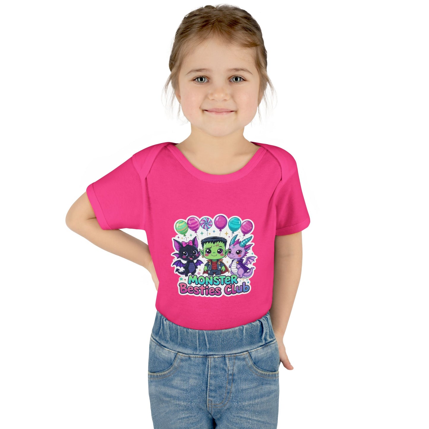 Adorable Monster Themed Baby Bodysuit