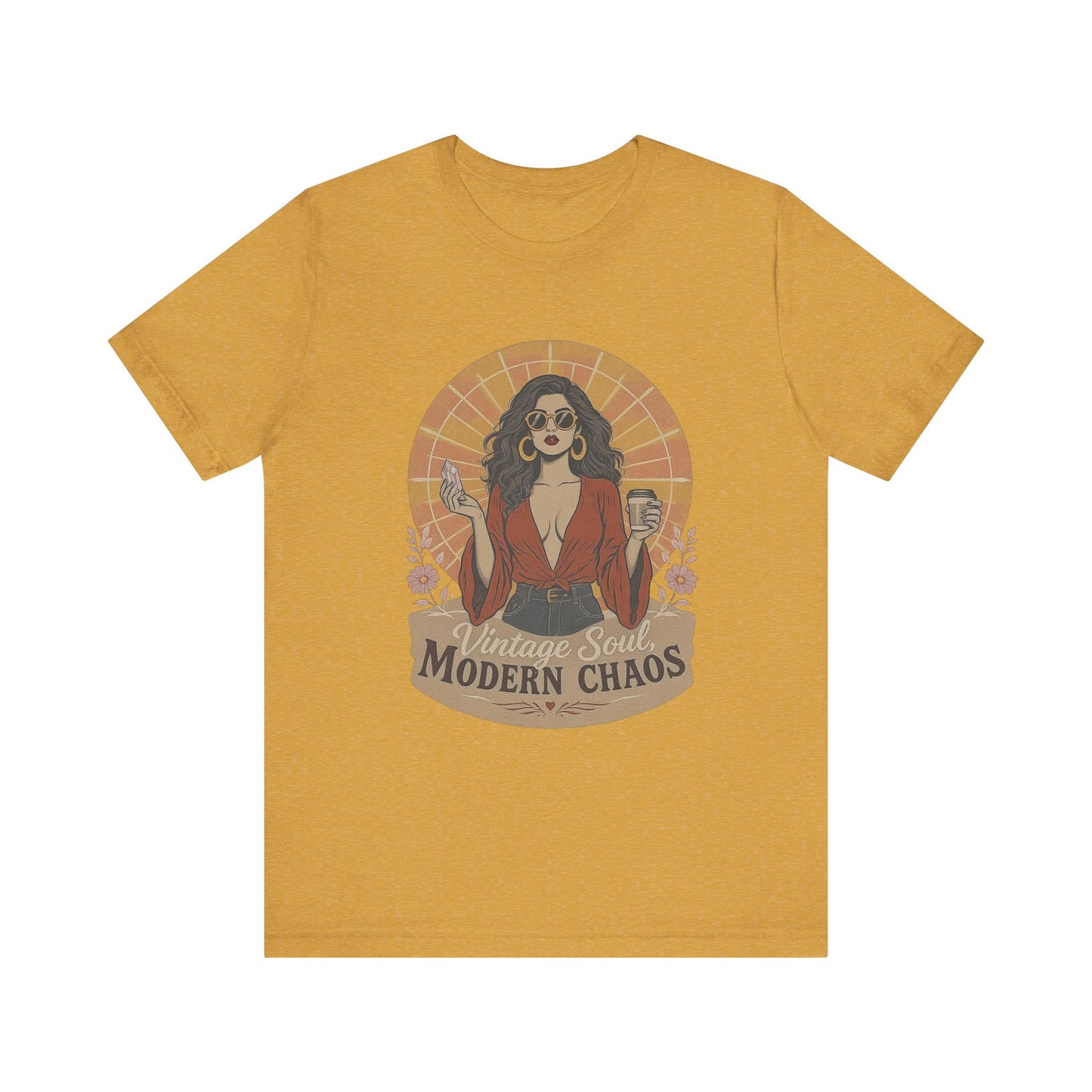Vintage Soul Tee: Express Your Modern Chaos, Graphic Unisex T-Shirt for Trendsetters, Casual Wear, Gift for Her, Music Lovers