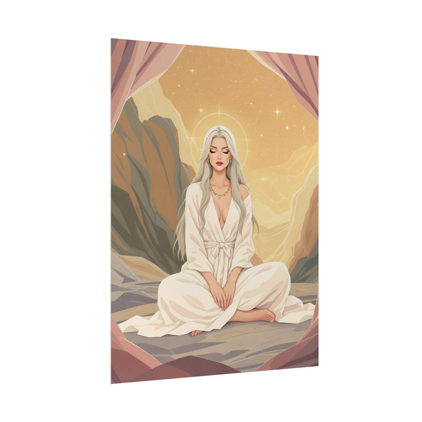Spiritual Art Print, Meditation Poster, Wall Decor, Boho Home Decor, Zen Art, Gift for Her