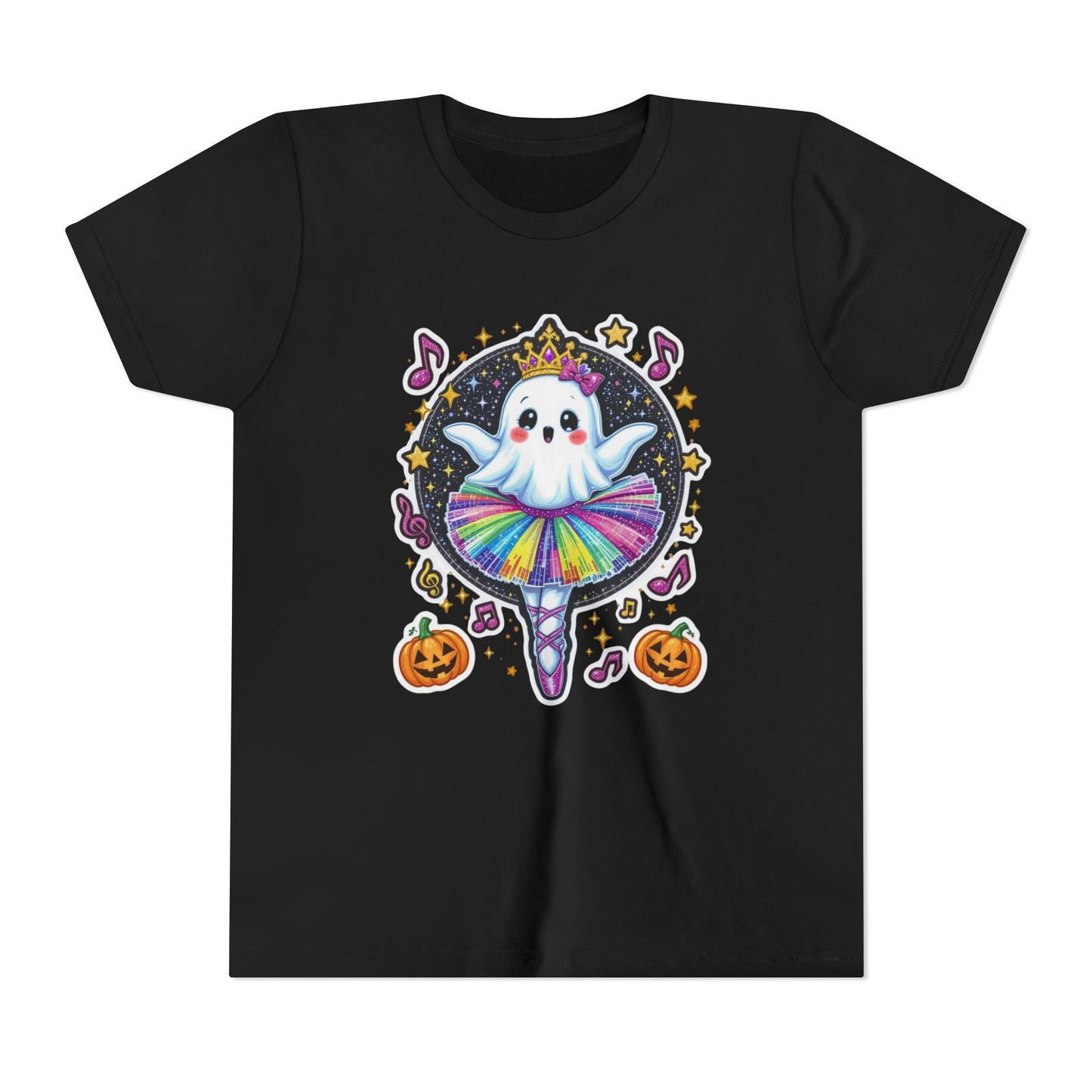 Ghost Ballerina Youth Tee, Cute Halloween Kids Shirt, Spooky Dancing Girl T-Shirt, Scary Toddler Top, Children's Clothing, Haunted Ballet