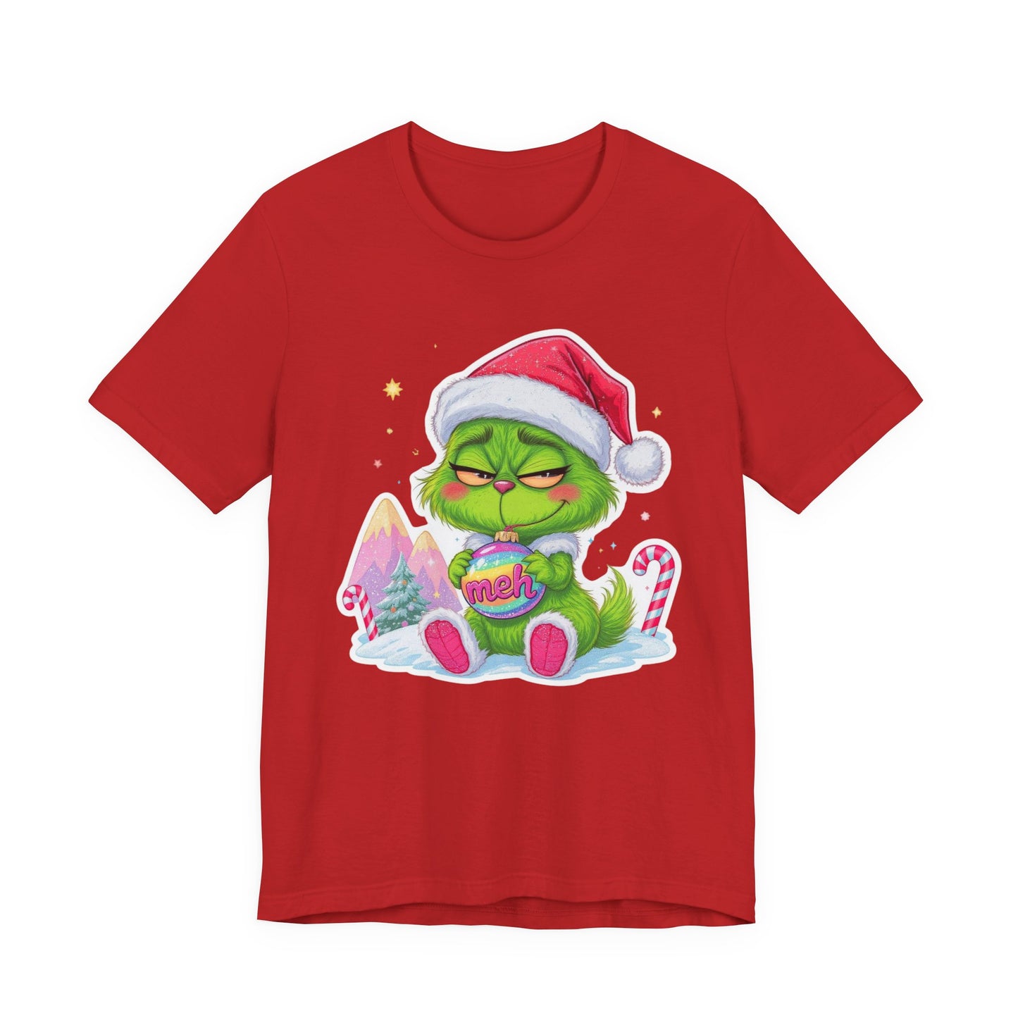 Christmas Grinch Tee, Festive T-Shirt, Holiday Gift, Unisex Short Sleeve Shirt, Cute Winter Wear, Family Celebrations