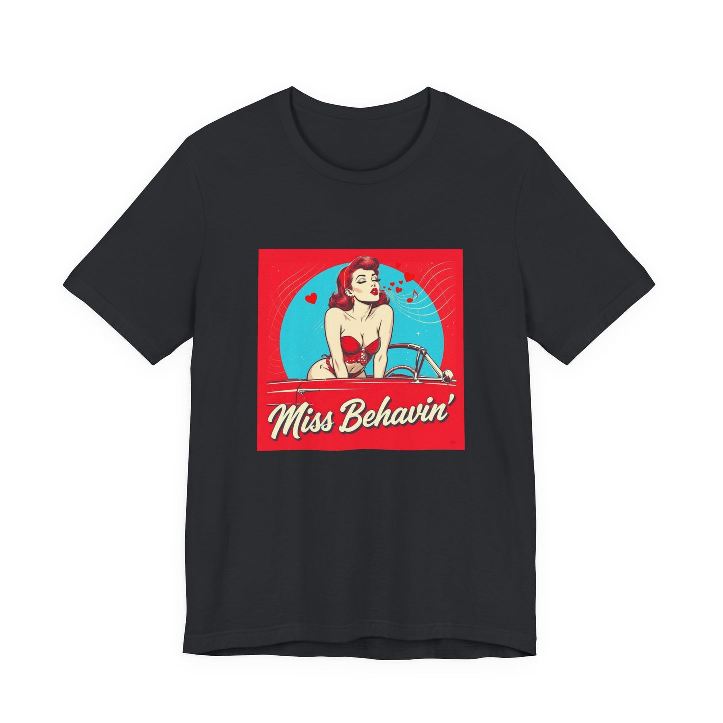 Retro Miss Behavin' Unisex Tee, Vintage Style T-Shirt, Cool Graphic Tee, Fun Gift for Her, Casual Wear