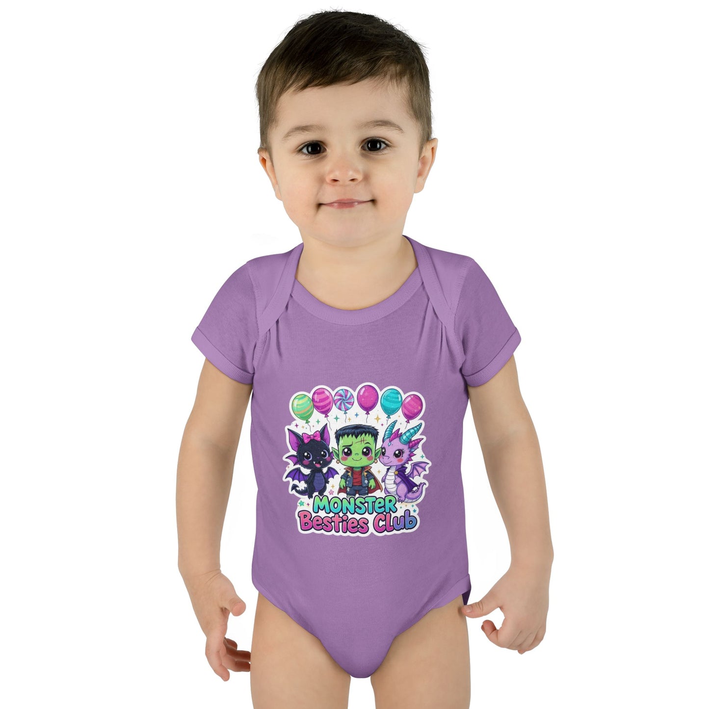 Adorable Monster Themed Baby Bodysuit