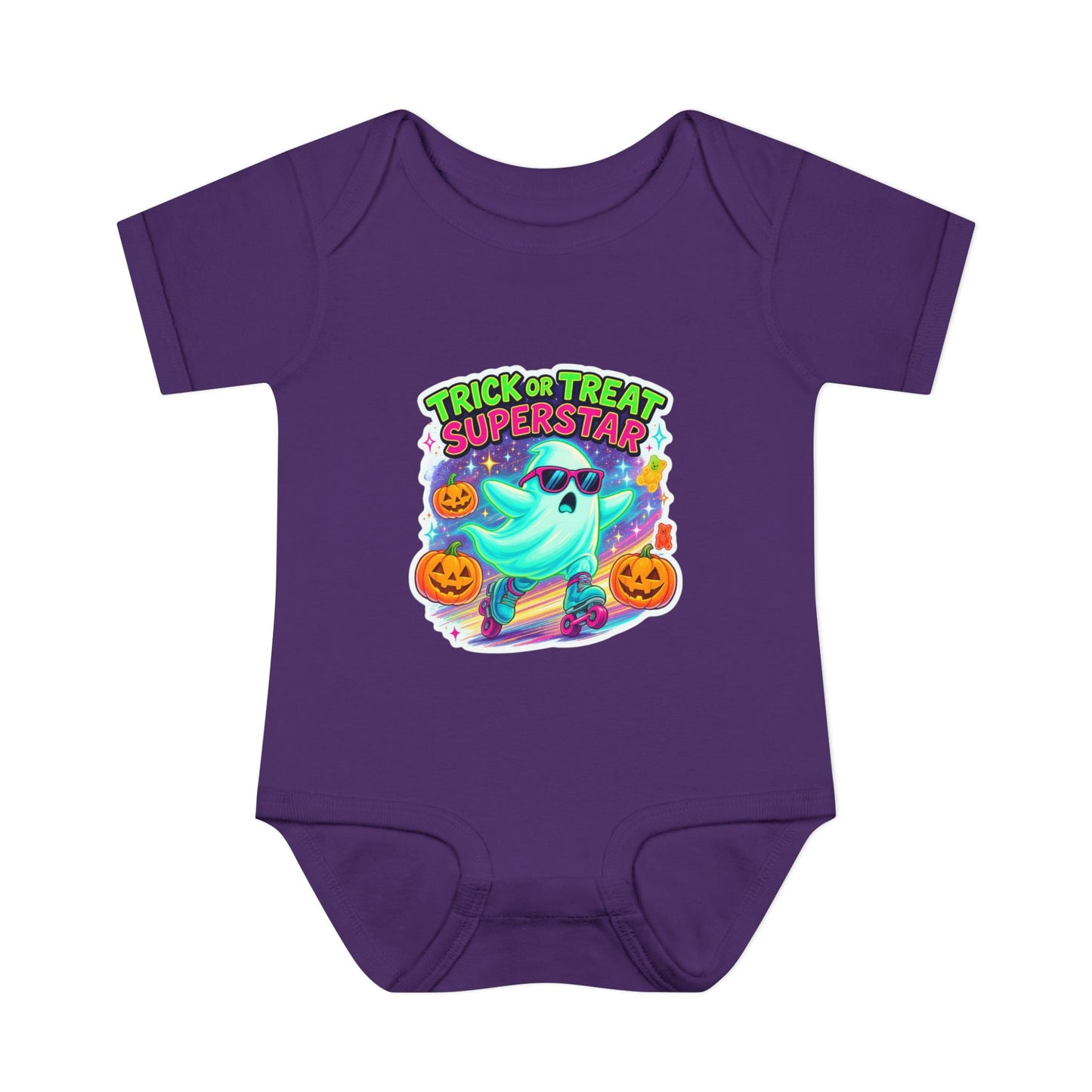 Trick or Treat Ghost Baby Bodysuit, Halloween Infant Onesie, Cute Baby Costume, Halloween Gift, Baby Superhero Outfit