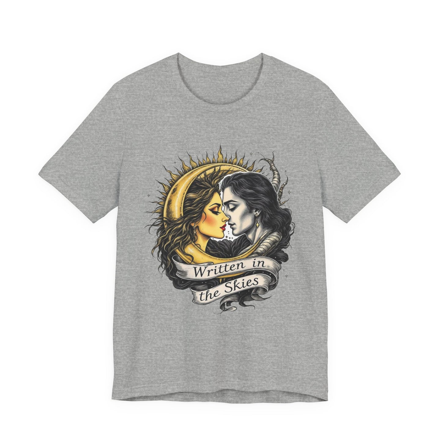 Celestial Love Unisex Tee | Written in the Skies T-Shirt, Astrology Shirt, Romantic Gift, Couple Matching Tee, Unique Graphic Tee