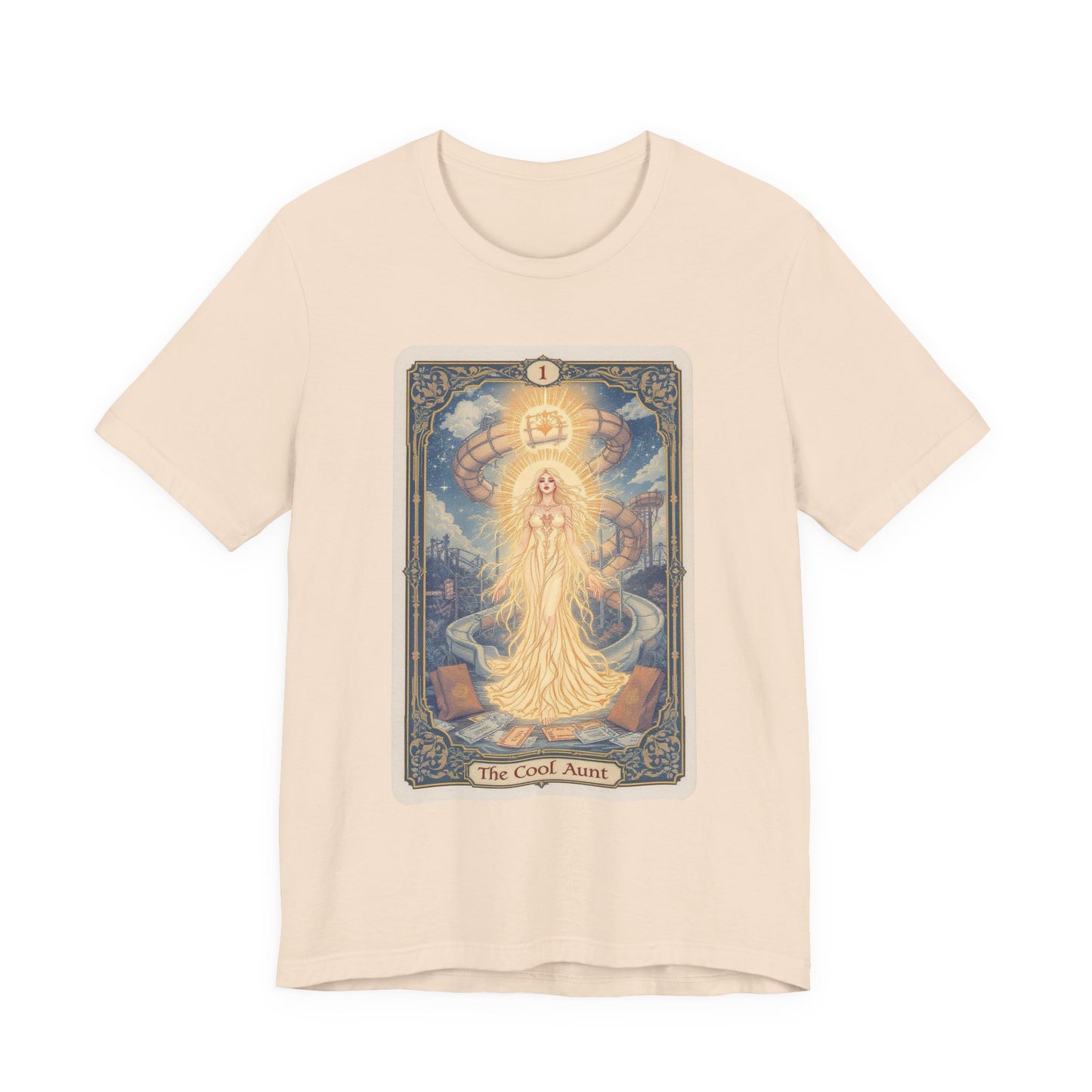 Mystical Tarot Card Tee, Spiritual Shirt, Unisex Graphic Tee, Tarot Lovers Gift, Alternative Fashion Top, Meditation Wear, Cool Aunt