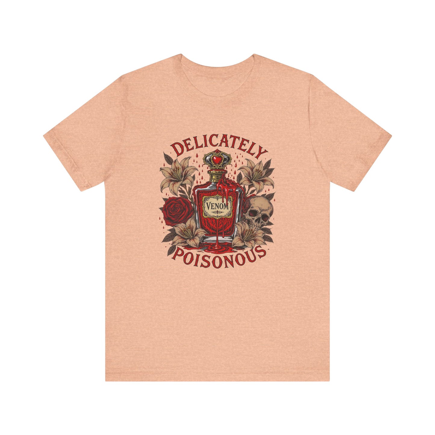 Delicately Poisonous Unisex Tee | Edgy Graphic T-Shirt, Gift for Her, Alternative Fashion, Vintage Aesthetic Tee, Casual Wear