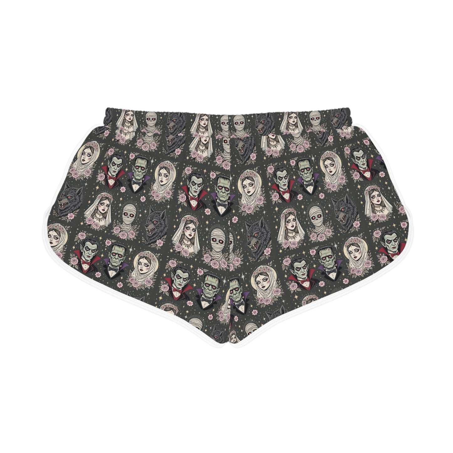 Gothic Women's Relaxed Shorts | Halloween Loungewear, Spooky Shorts, Fictional Characters, Cozy Summer Sleepwear, Party Attire