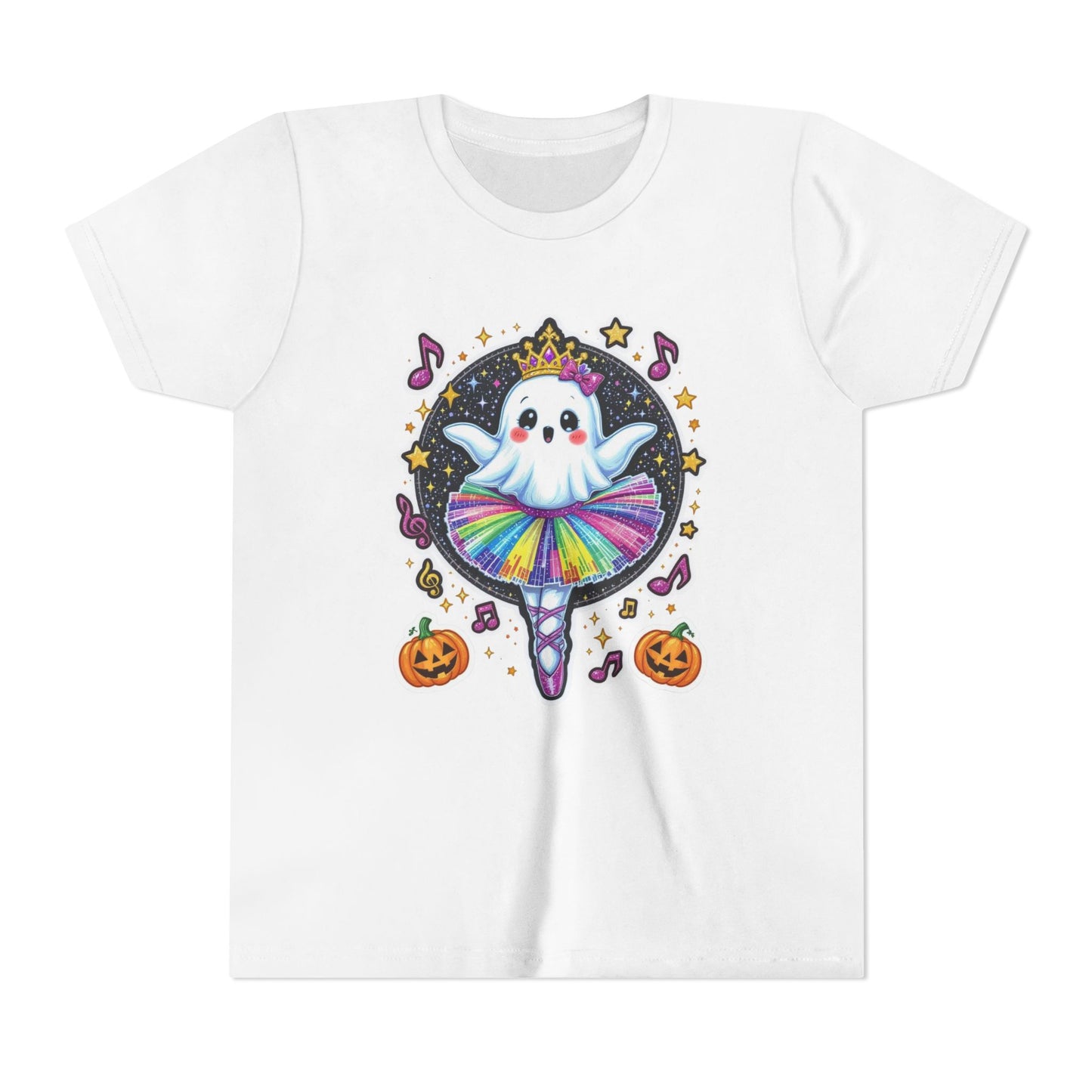 Ghost Ballerina Youth Tee, Cute Halloween Kids Shirt, Spooky Dancing Girl T-Shirt, Scary Toddler Top, Children's Clothing, Haunted Ballet