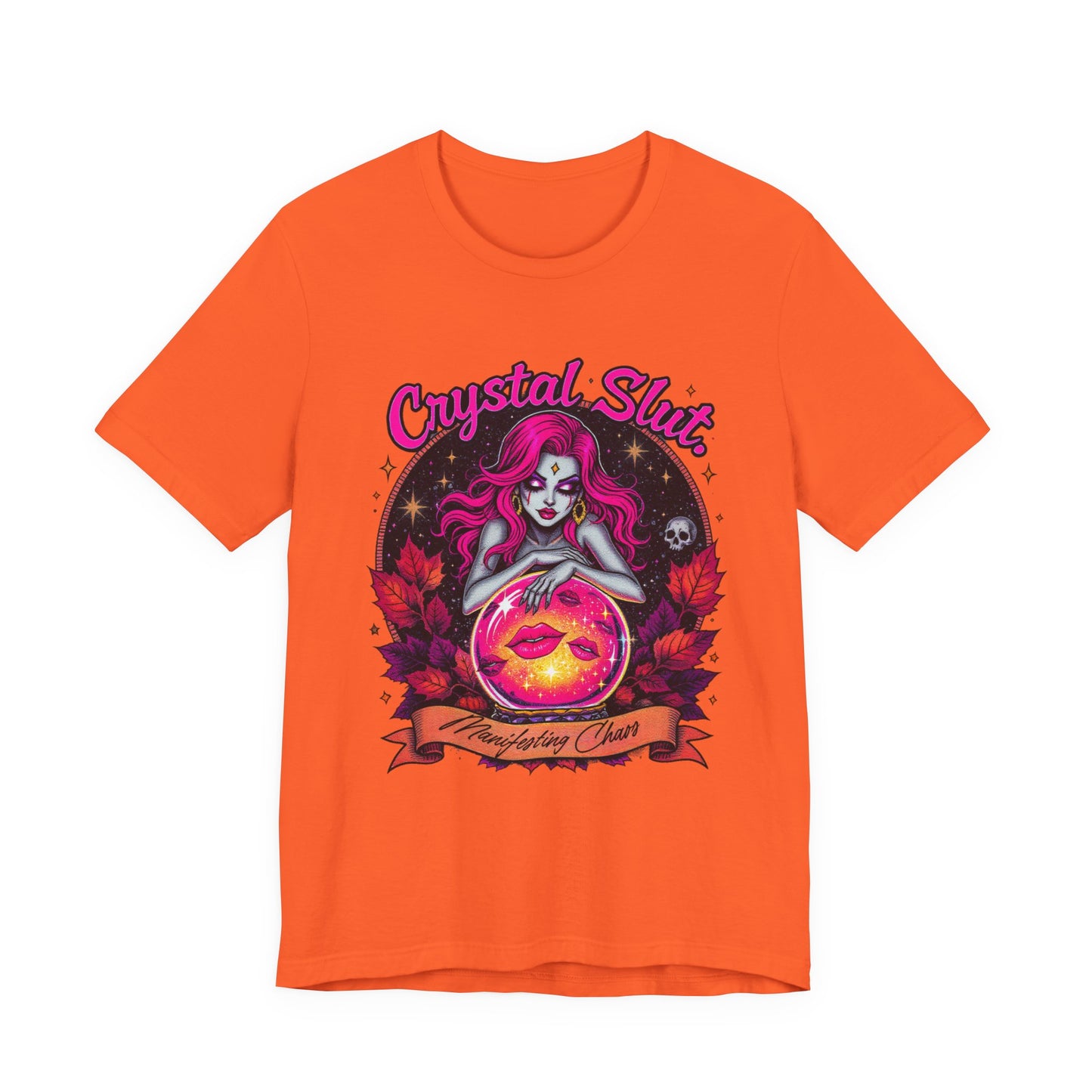 Crystal Slut Graphic Tee, Fun Halloween Shirt, Spooky Season Apparel, Gift for Witch Lovers, Unisex Halloween T-Shirt
