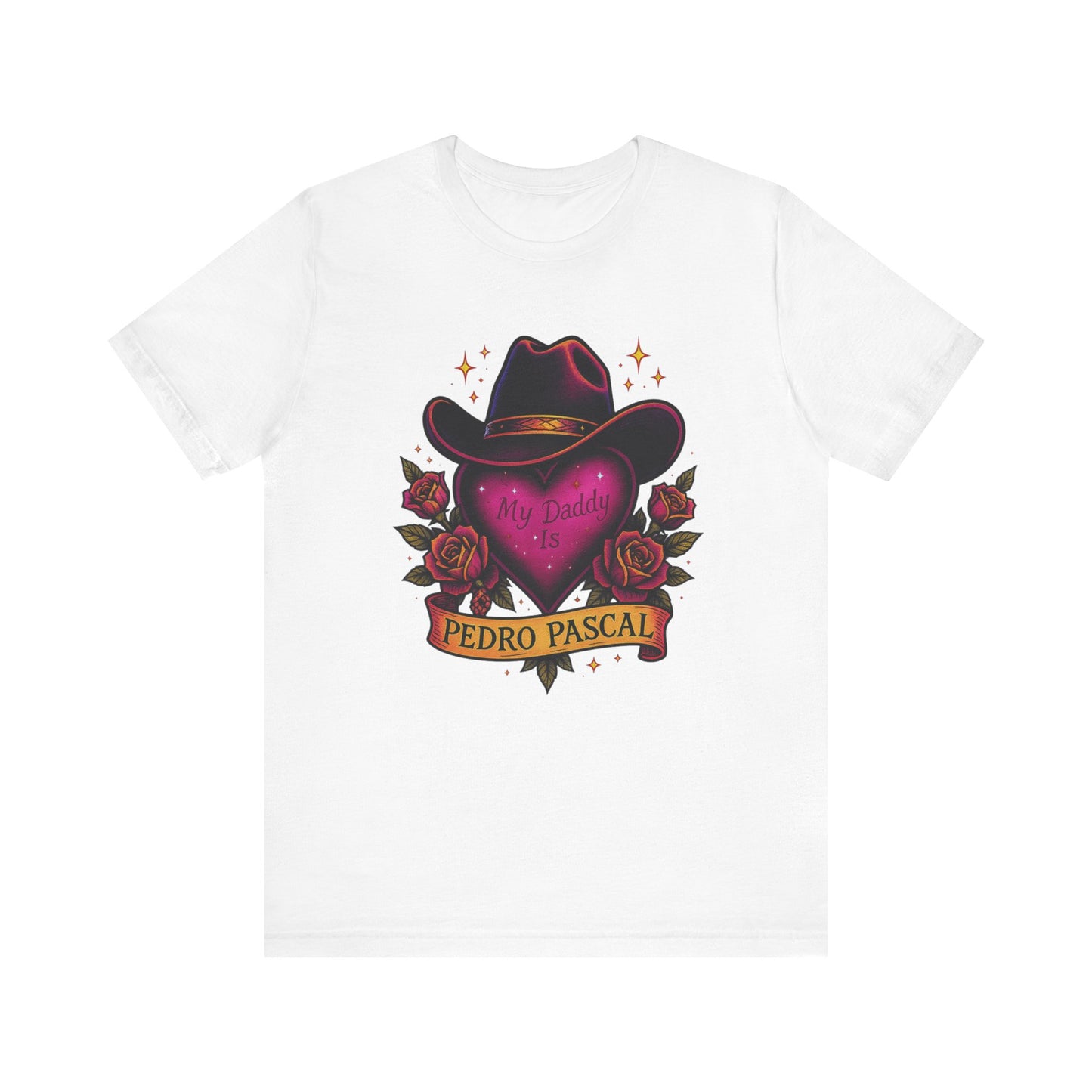 Pedro Pascal Cowboy Heart Tee, Unisex T-Shirt, Perfect Gift for Fans, Casual Wear, Valentine's Day Apparel