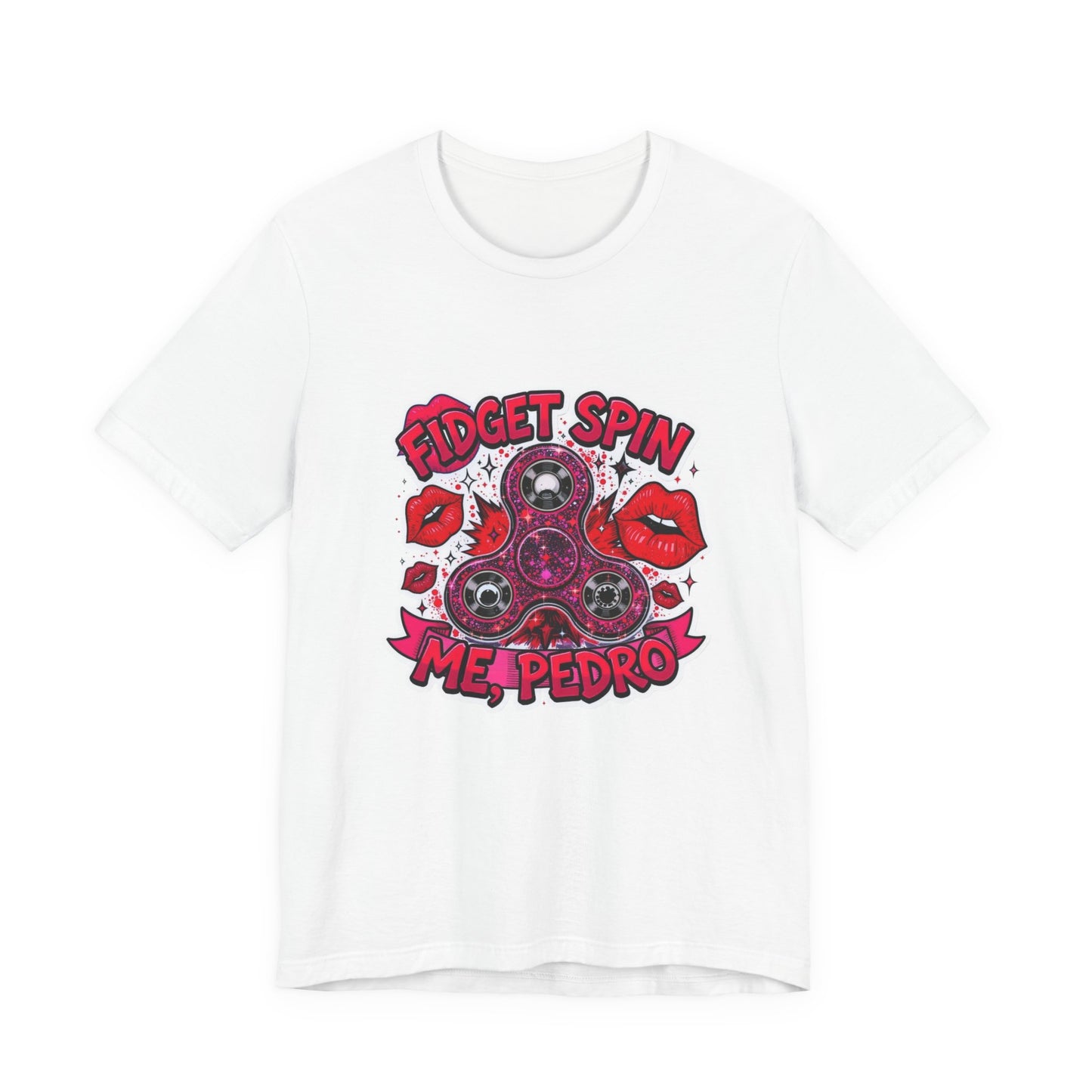 Fidget Spinner Tee, Fun Graphic T-Shirt for Gamers, Unique Gift for Kids, Fidget Spinner Enthusiasts, Playful Casual Wear
