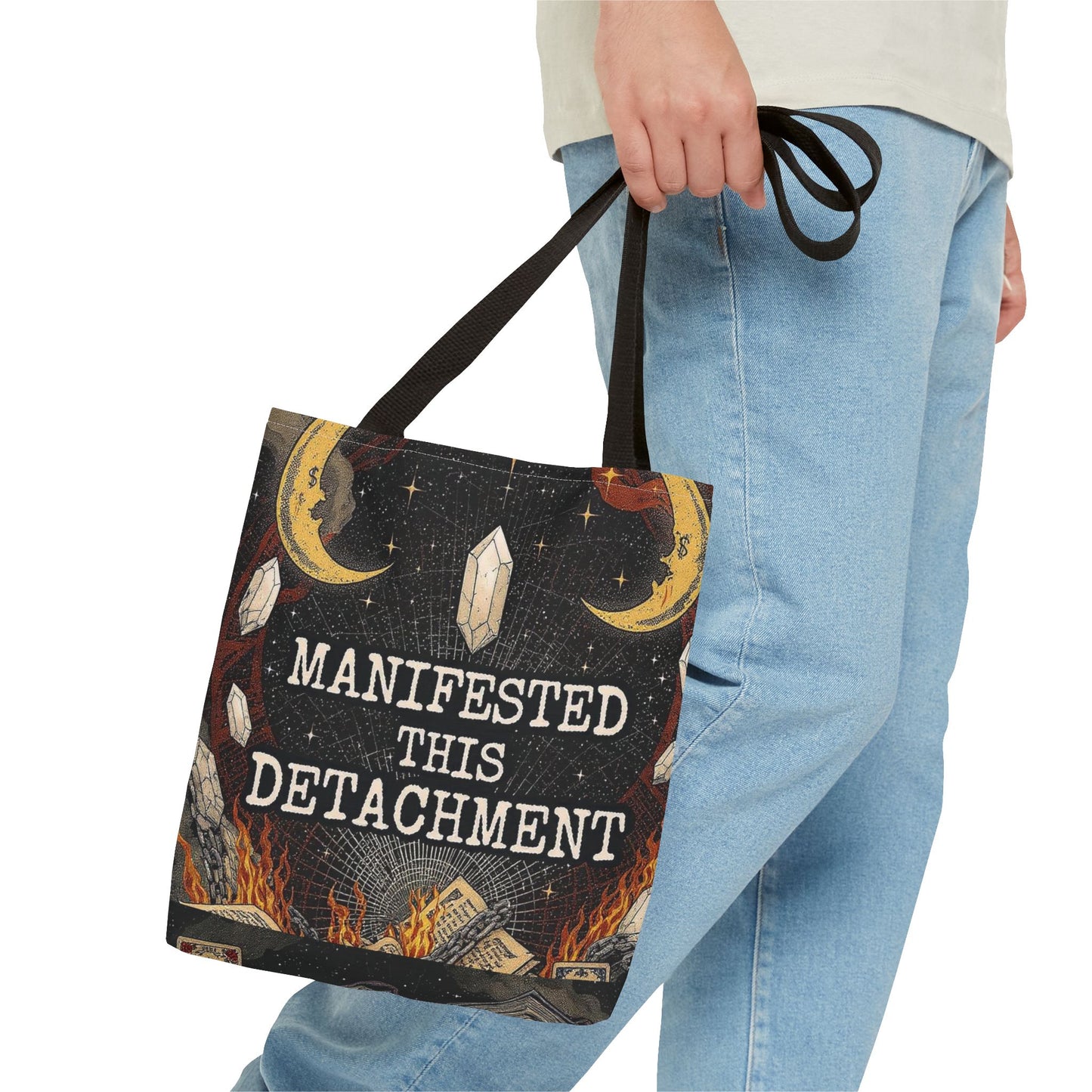 Mystical Manifestation Tote Bag, Boho Tote, Witchy Tote, Spiritual Bag, Gift for Him/Her, Everyday Carryall