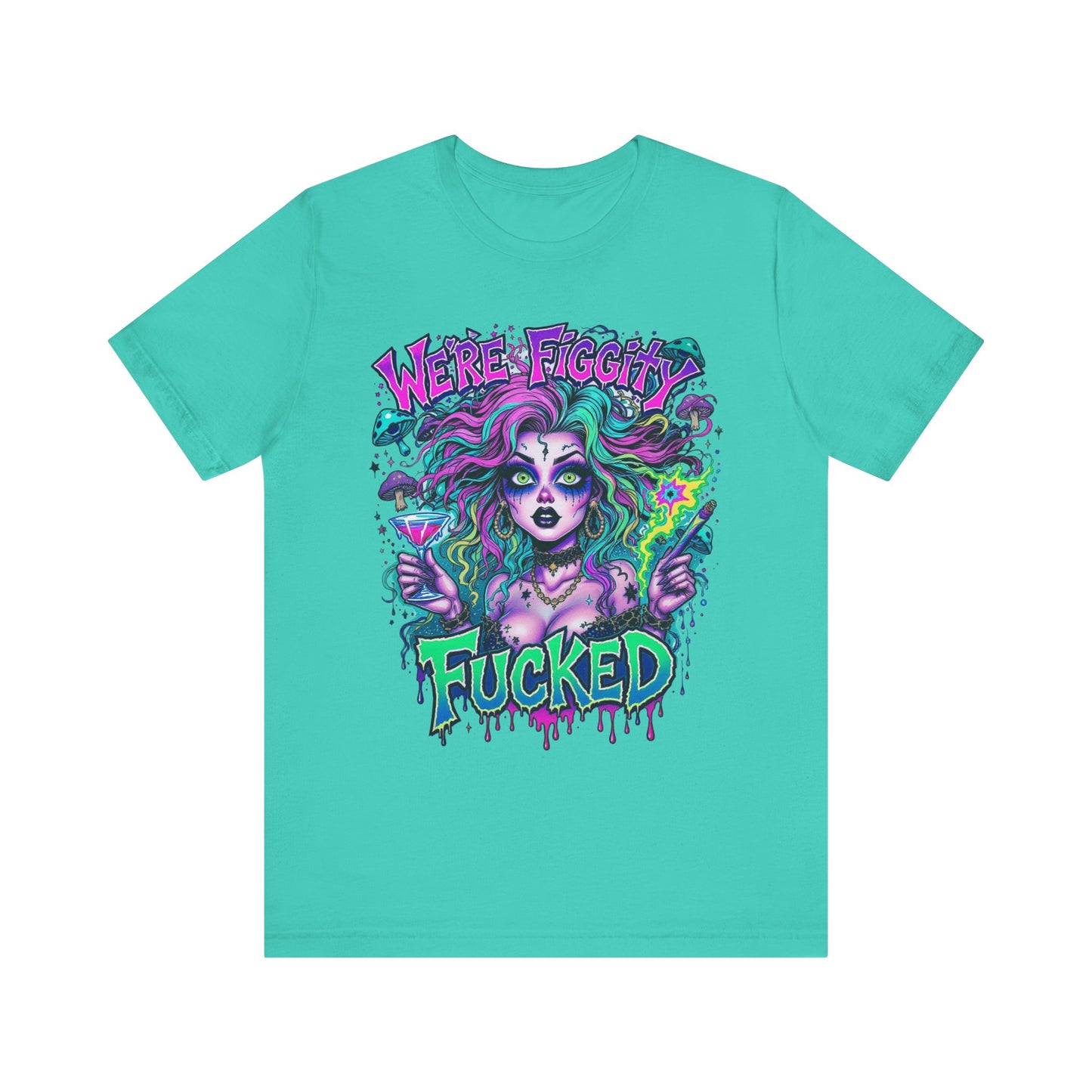 Embrace Your Quirk: Unisex Graphic Tee with 'We're F***ed' Design, Funny T-Shirt, Casual Wear, Gift for Friends, Festival Clothing