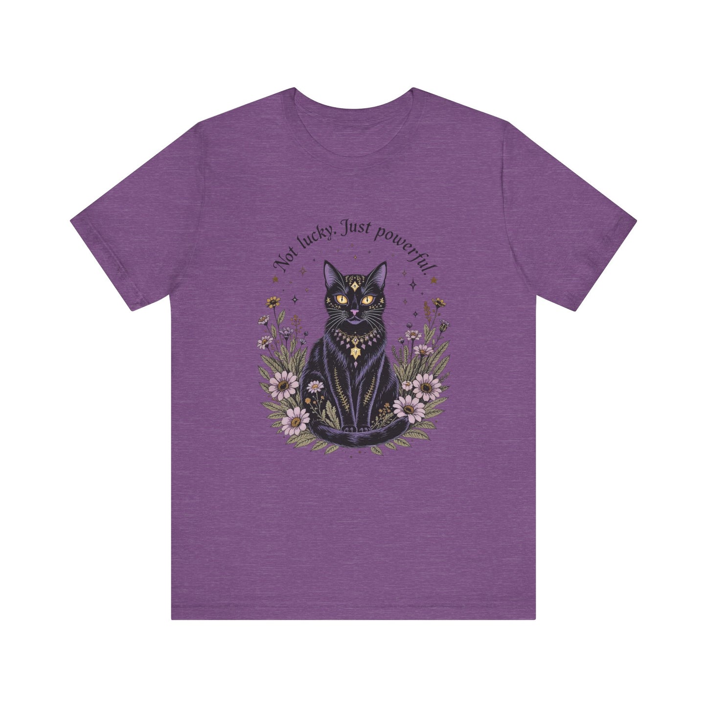 Mystical Cat Power T-Shirt | Witchy Graphic Tee | Unisex Shirt | Gift for Cat Lovers | Halloween Apparel | Everyday Wear
