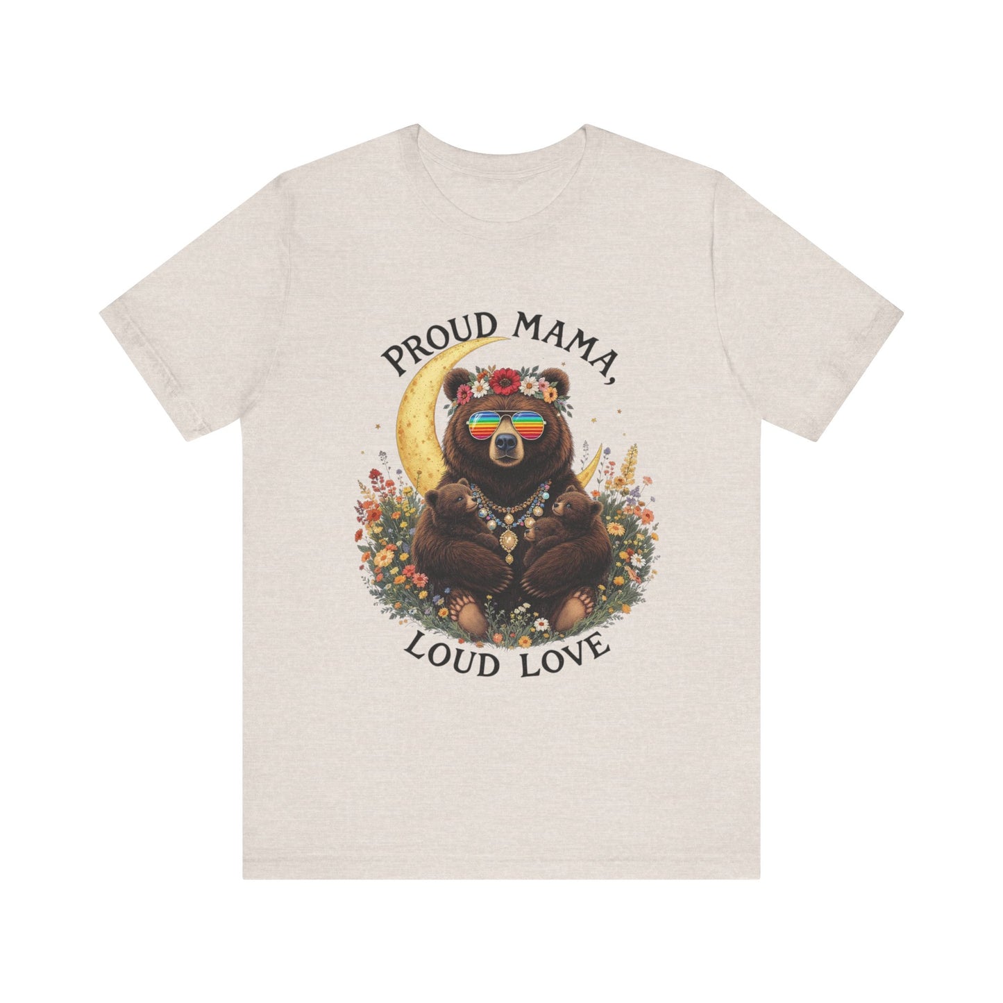Proud Mama Bear Tee, Bear Lovers T-Shirt, Nature Lover Shirt, Fun Graphic Tee, Gift for Mom, Casual Summer Attire