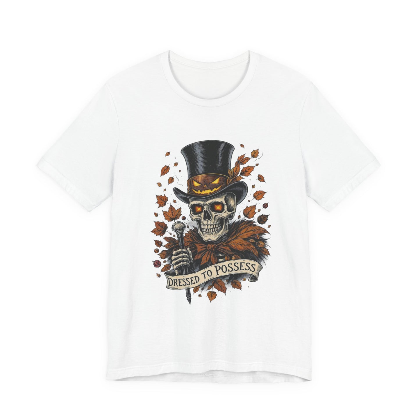 Dressed To Possess Halloween Tee, Unisex T-shirt, Spooky Shirt, Scary Costume Top, Creepy Graphic Tee