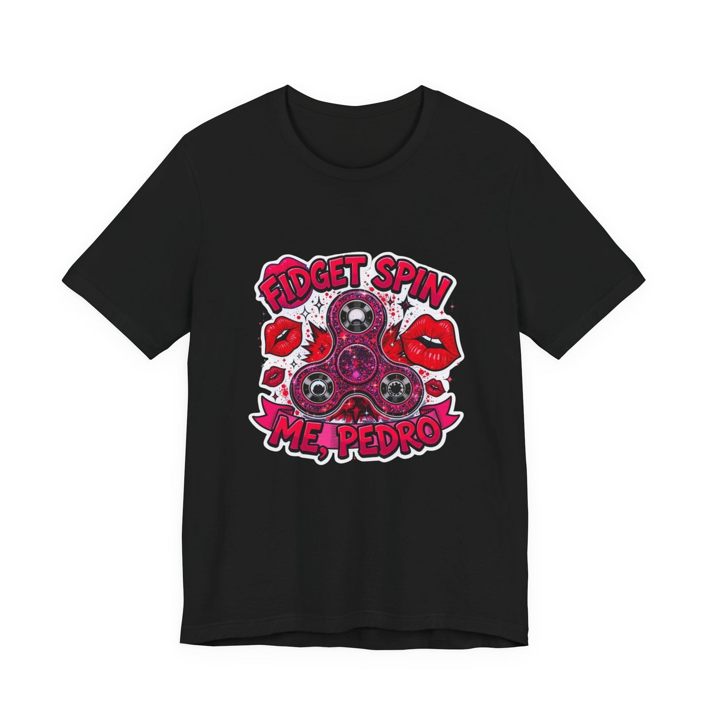 Fidget Spinner Tee, Fun Graphic T-Shirt for Gamers, Unique Gift for Kids, Fidget Spinner Enthusiasts, Playful Casual Wear