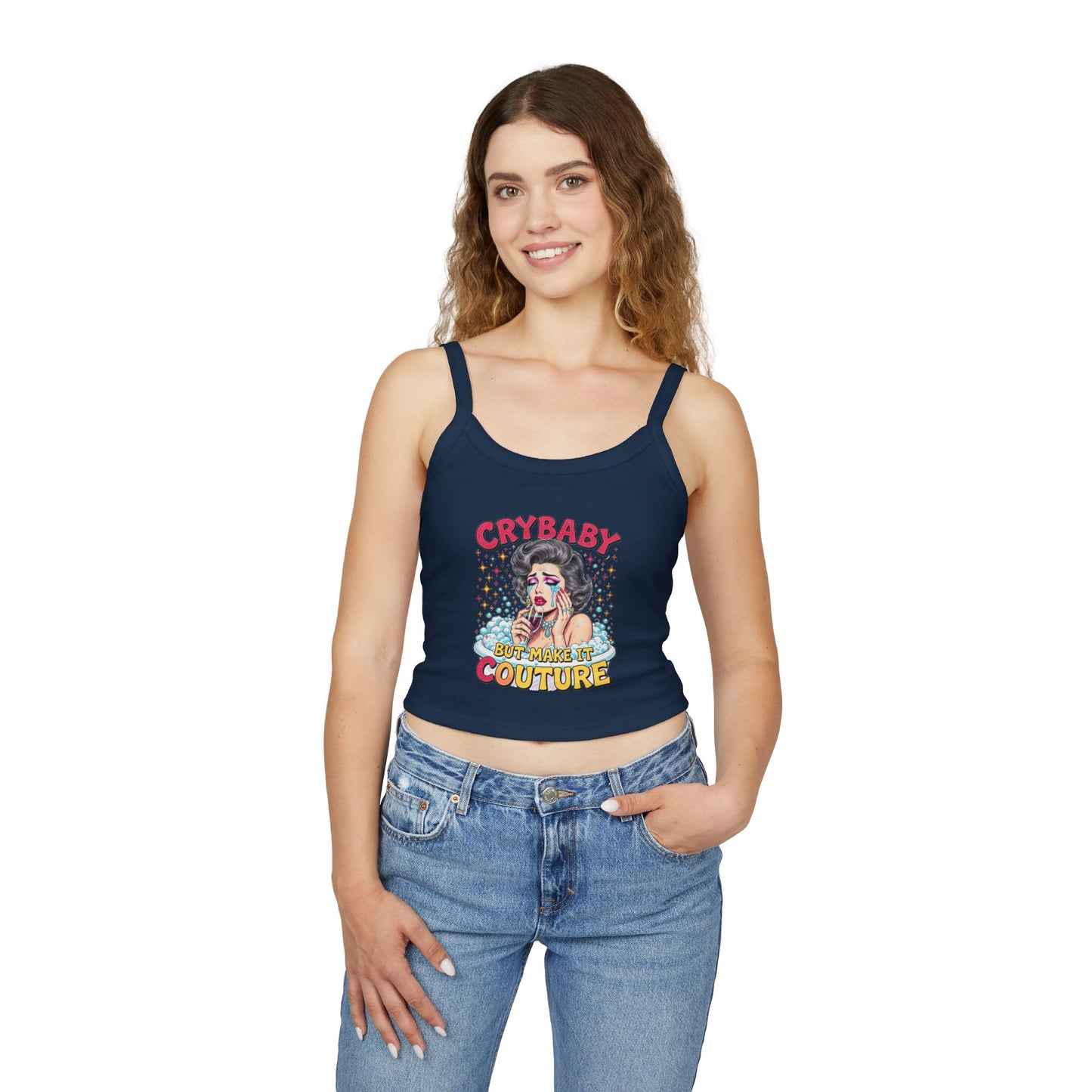 Couture Crybaby Tank Top, Women's Sleeveless Tee, Edgy Grunge Cami, Trendy Fashion Shirt, Cool Streetwear Vest