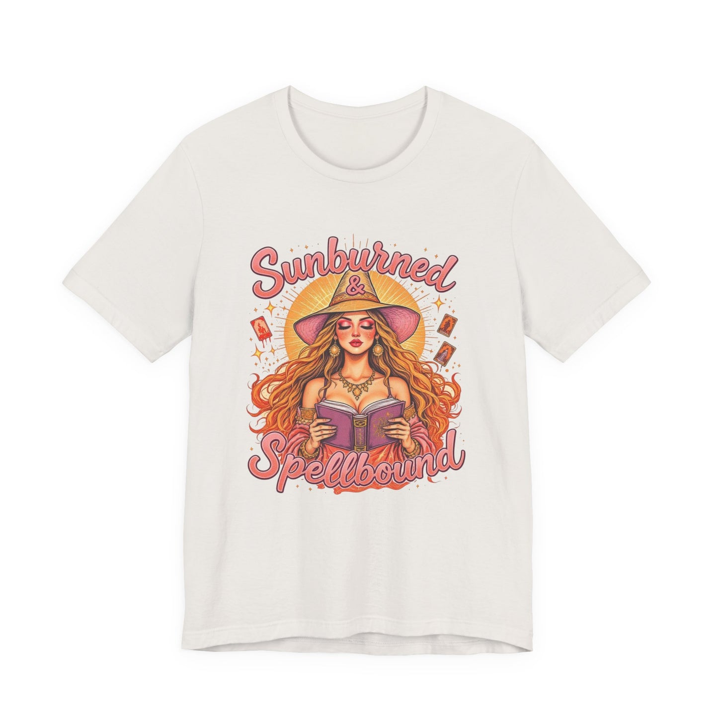 Sunburned Spellbound Tee, Summer Vibes T-Shirt, Beach Lover Gift, Casual Wear, Feminine Graphic Tee, Fun Gift Idea