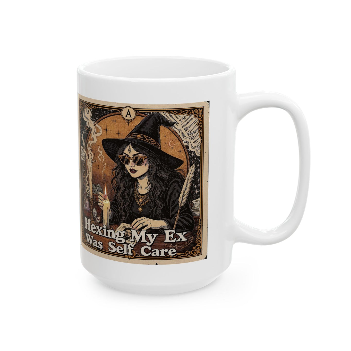 Hexing My Ex Ceramic Mug, Witchy Coffee Cup, Self Care Gift, Halloween Decor, Gift for Her, Unique Witch Mug, Magic Mug