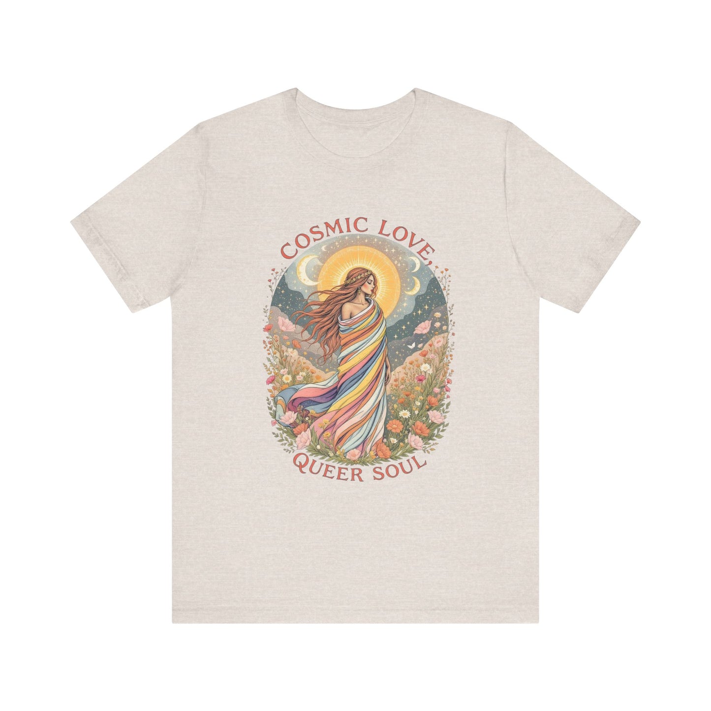 Cosmic Love Queer Soul Tee, Unisex Graphic Shirt, LGBTQ+ Pride T-Shirt, Festival Wear, Casual Summer Tee, Unique Gift Idea